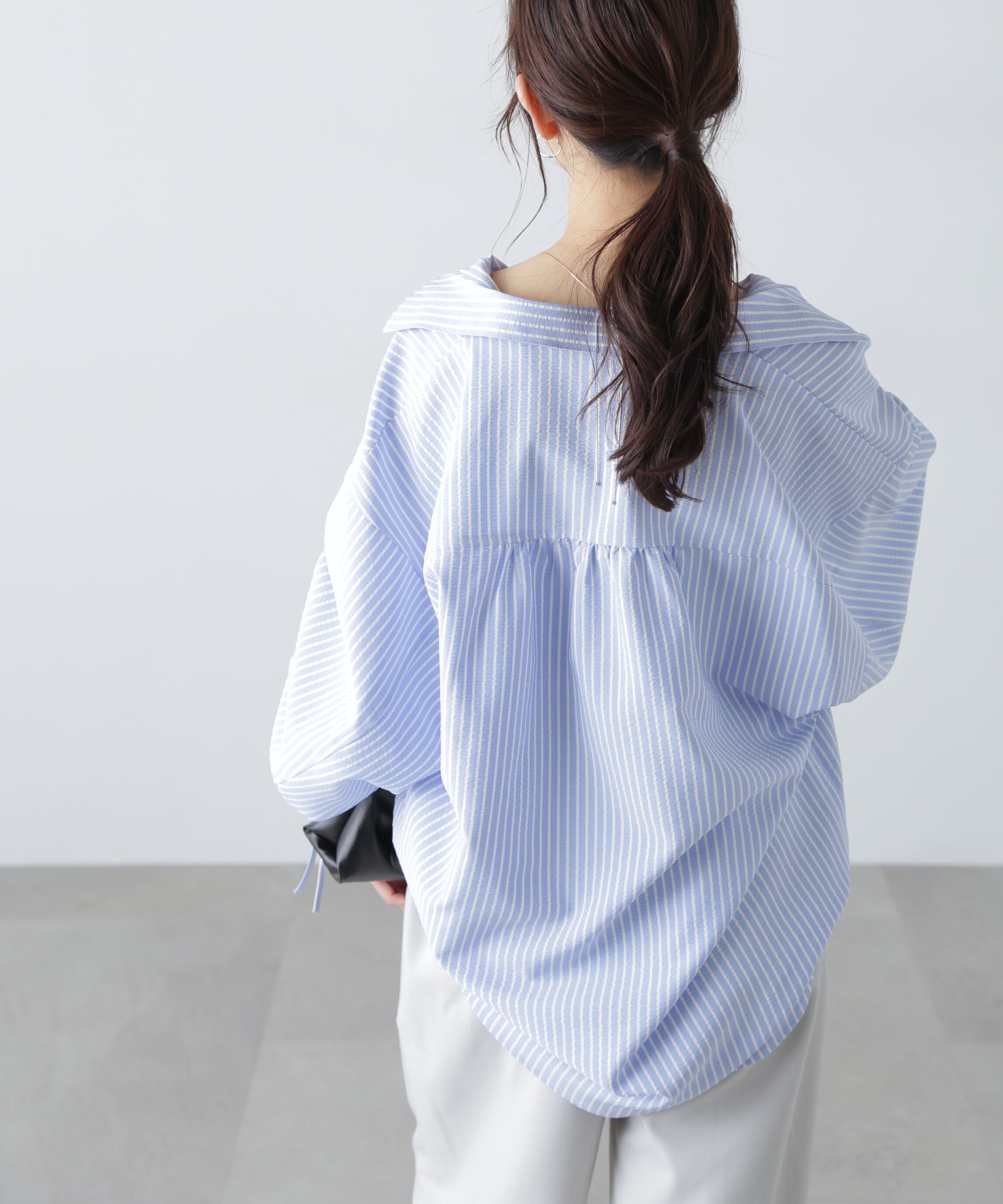  「袖シャーリングオーバーシャツ」|シャツ・ブラウス|