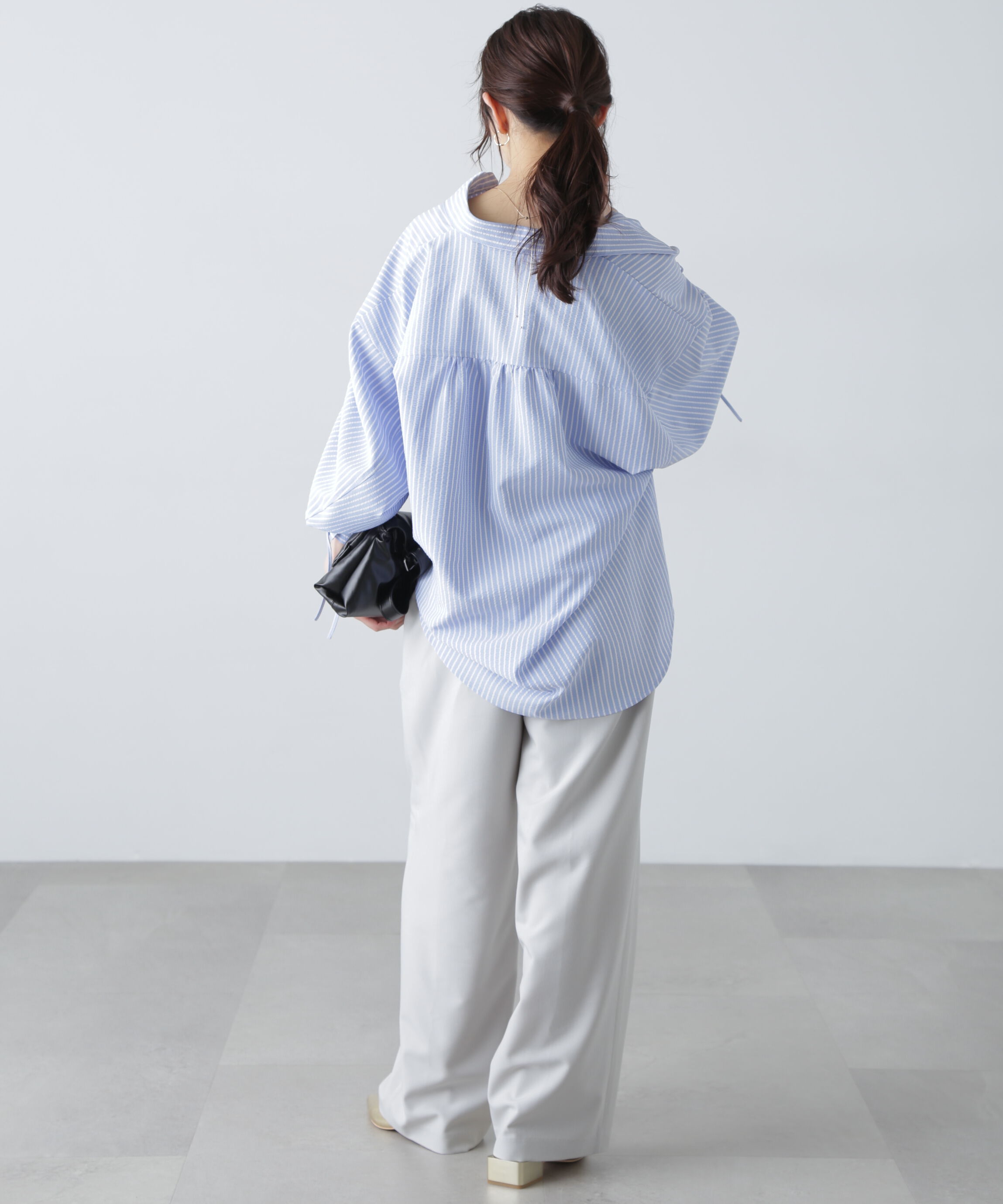  「袖シャーリングオーバーシャツ」|シャツ・ブラウス|