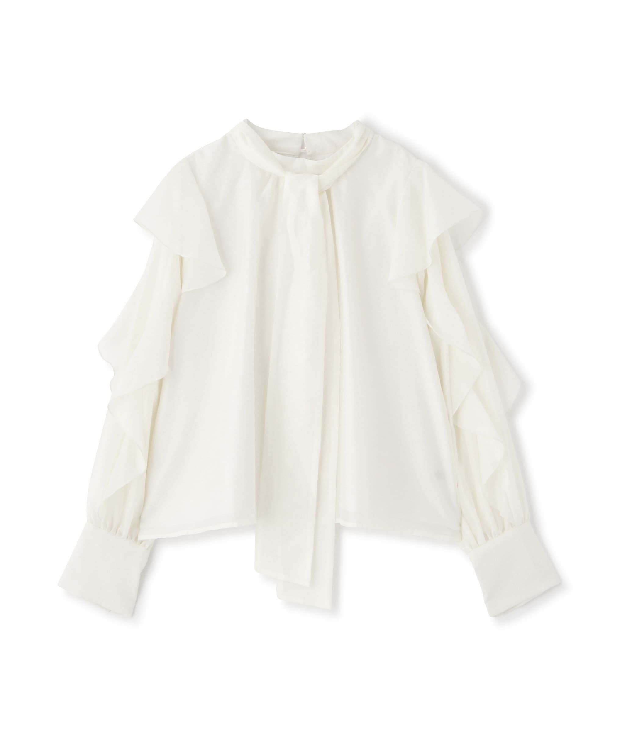  「ボウタイ付きフリルブラウス」|シャツ・ブラウス|