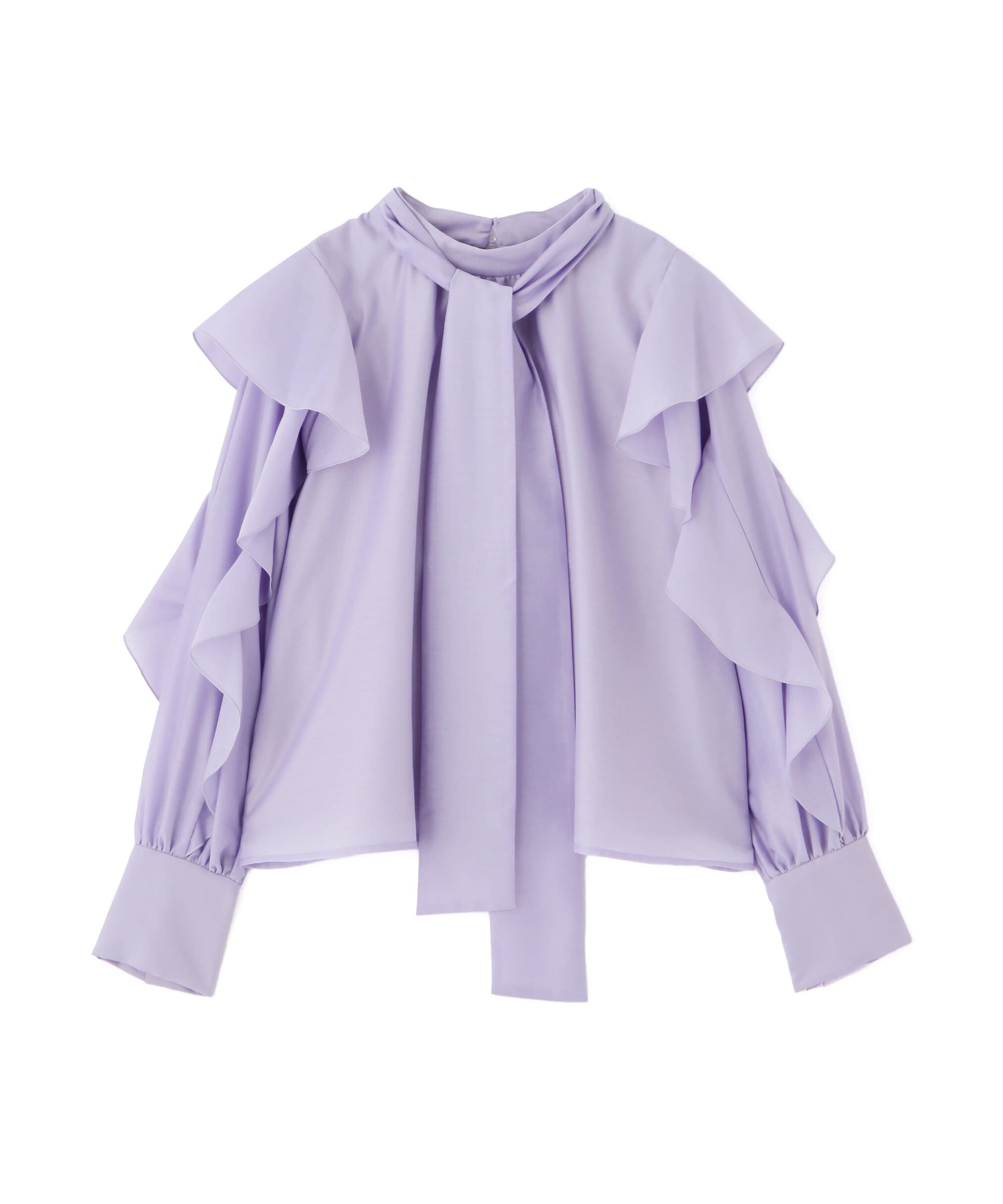  「ボウタイ付きフリルブラウス」|シャツ・ブラウス|