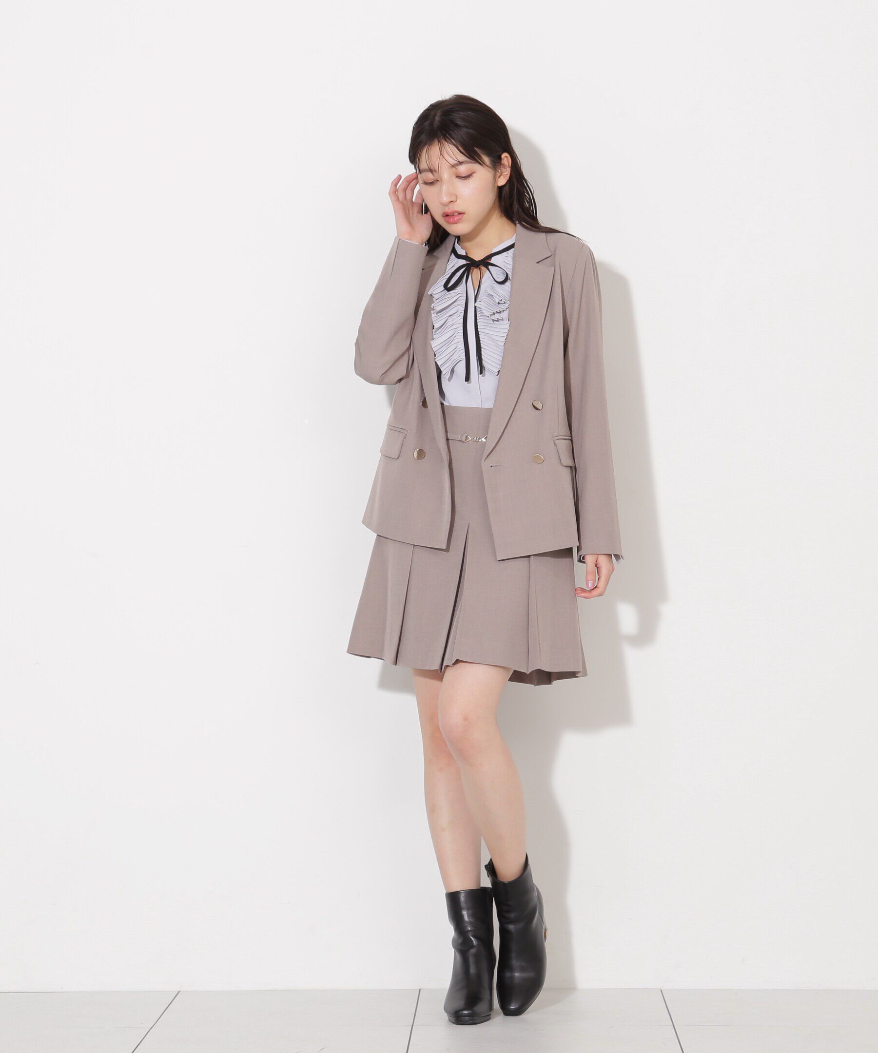  「ベーシックツイルダブル釦テーラードジャケット」|その他|