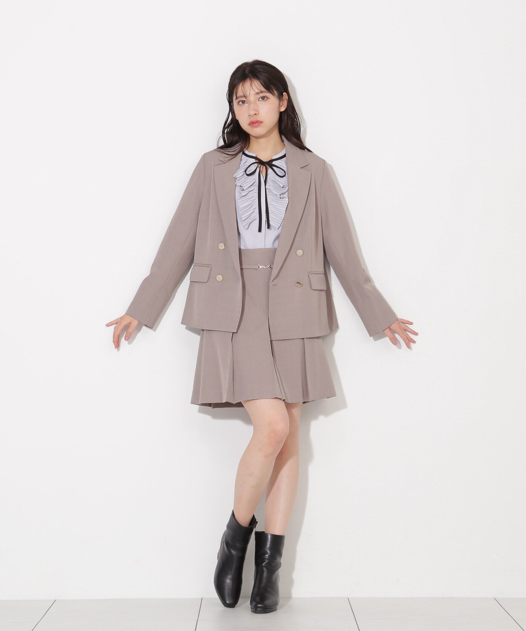  「ベーシックツイルダブル釦テーラードジャケット」|その他|