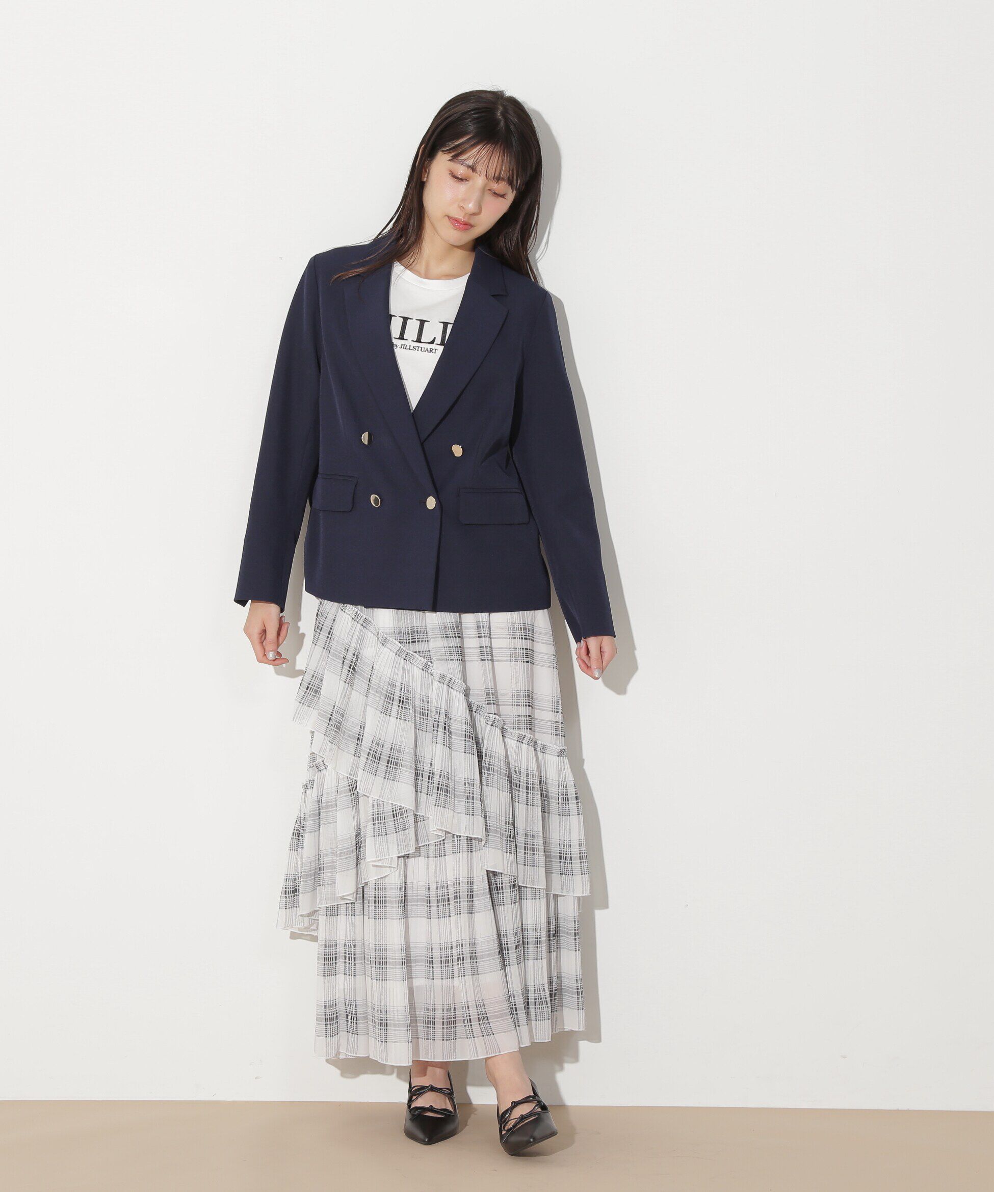  「ベーシックツイルダブル釦テーラードジャケット」|その他|