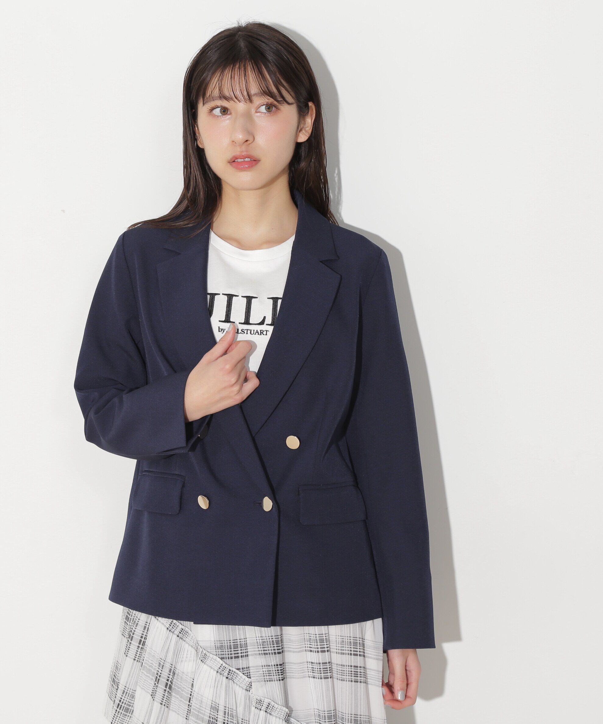  「ベーシックツイルダブル釦テーラードジャケット」|その他|