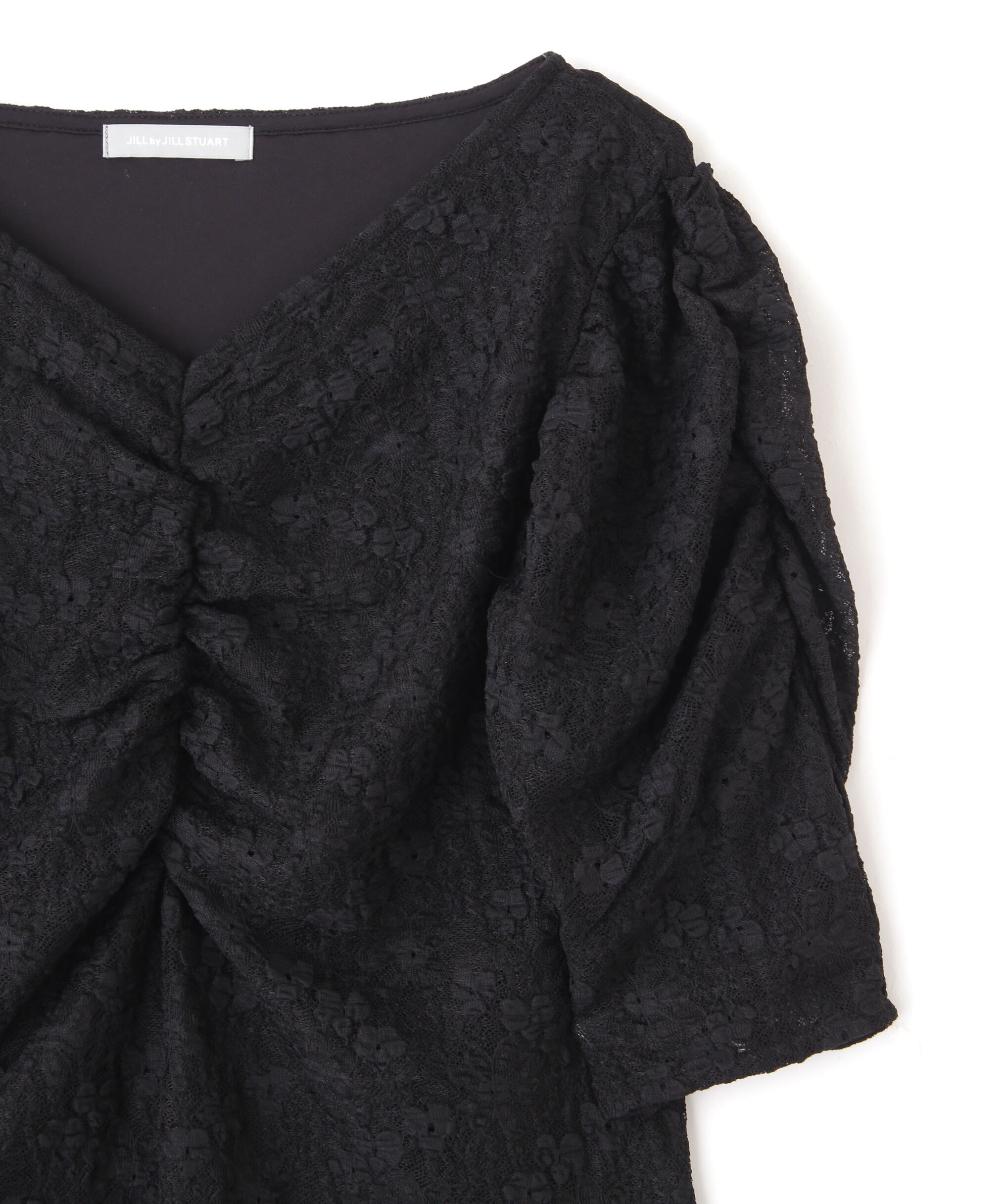  「ギャザースリーブレースTシャツ」|Tシャツ・カットソー|