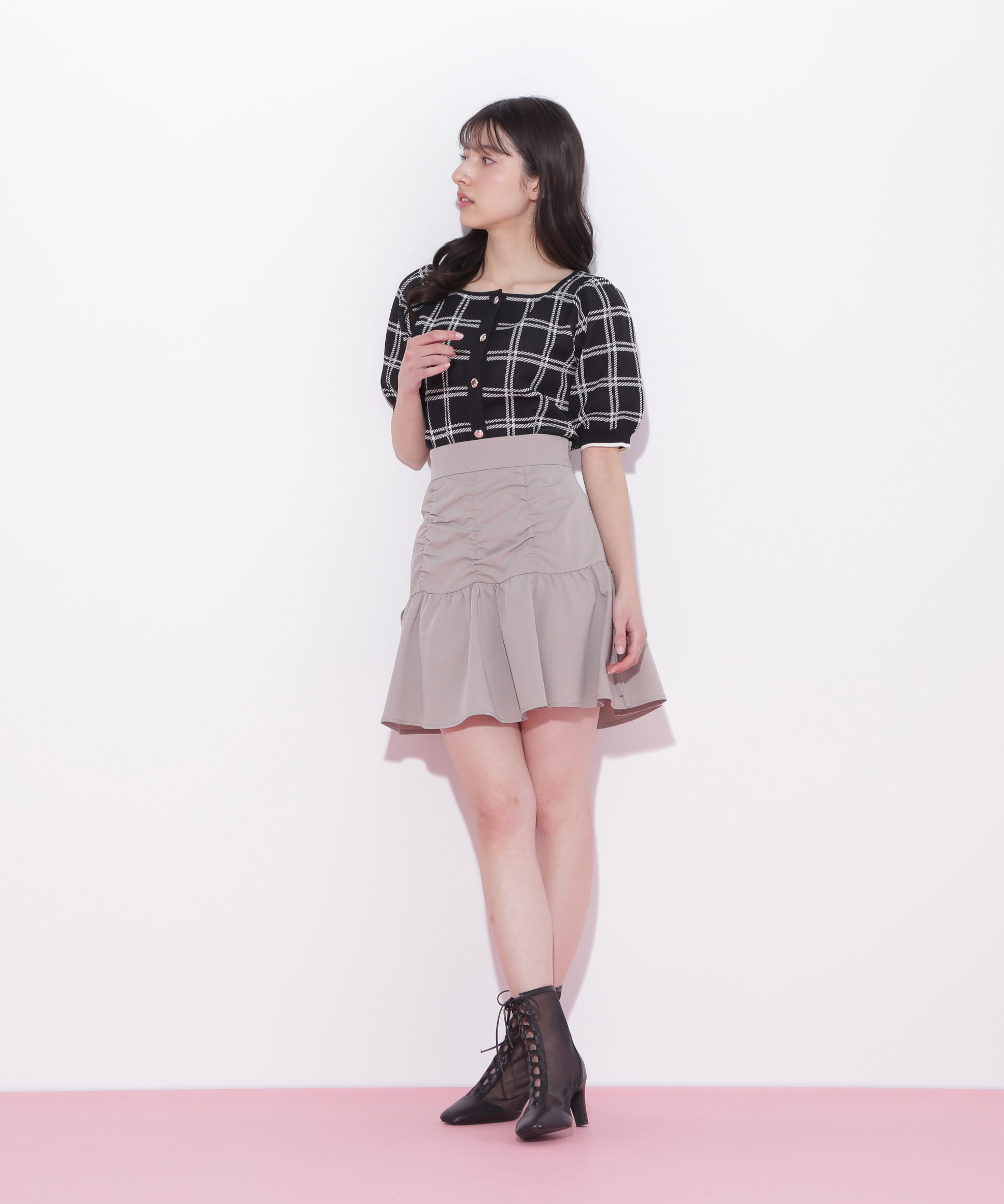  「ギャザーデザインミニスカパン」|その他|