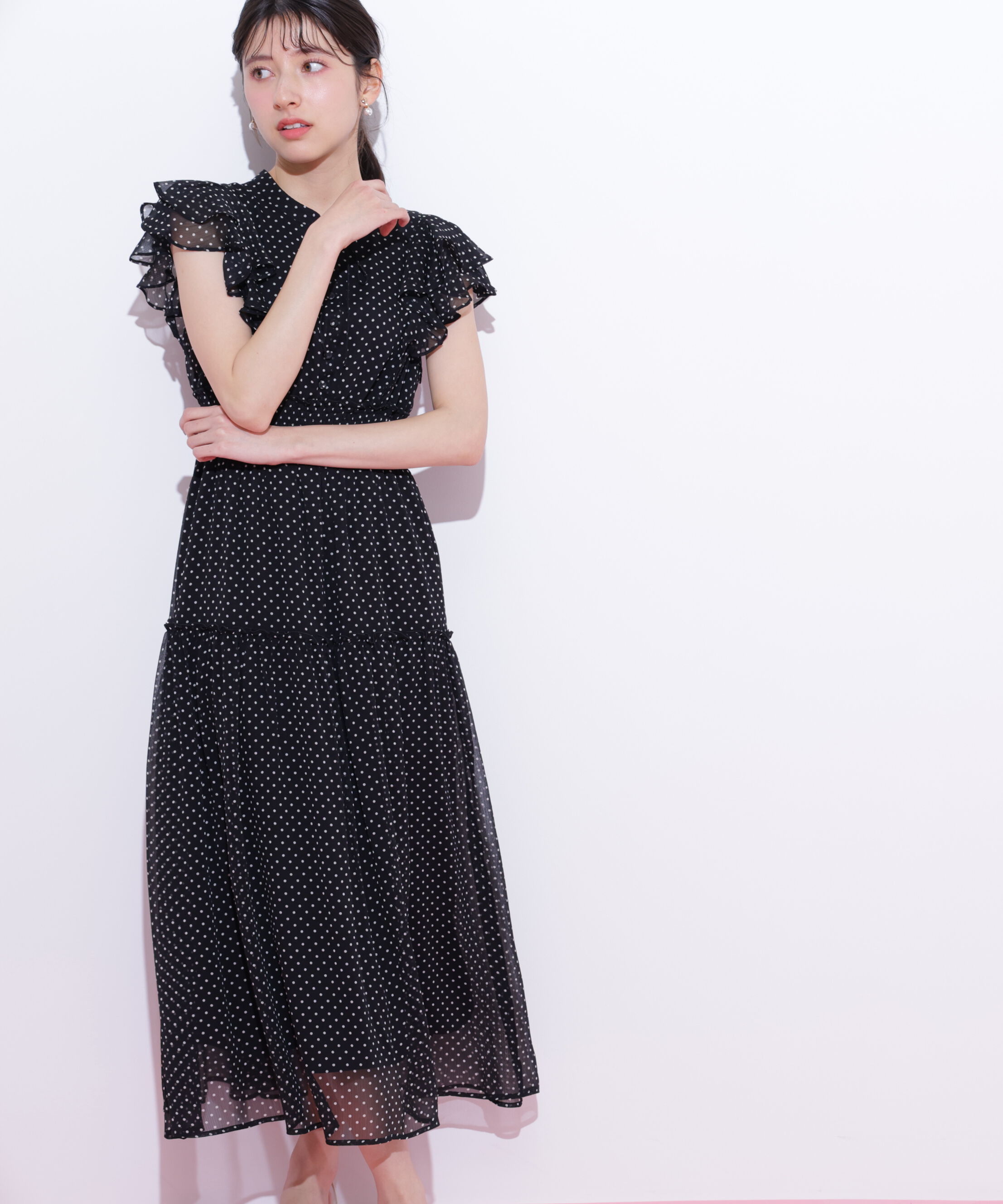  「ボリュームティアードワンピース」|ワンピース|