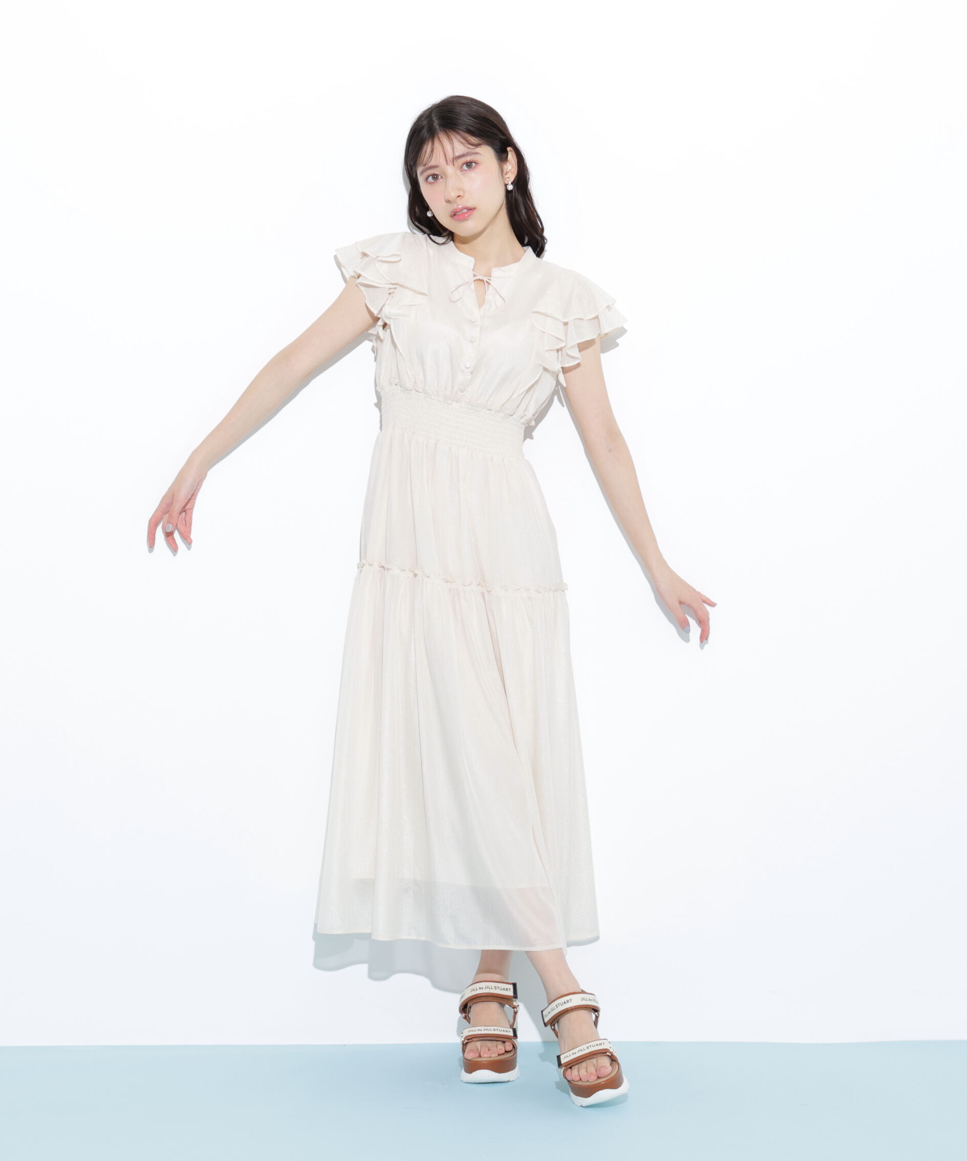  「ボリュームティアードワンピース」|ワンピース|