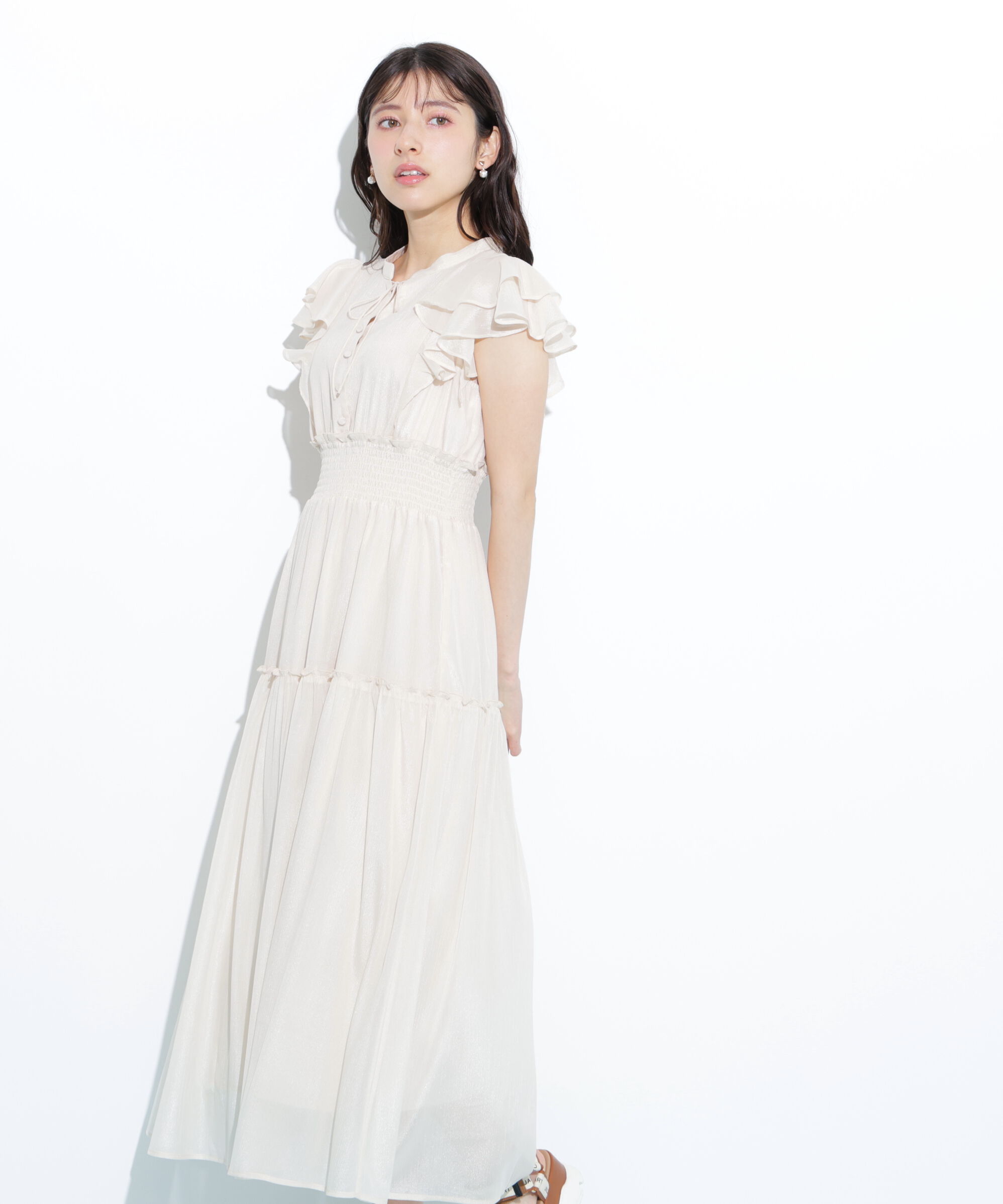  「ボリュームティアードワンピース」|ワンピース|