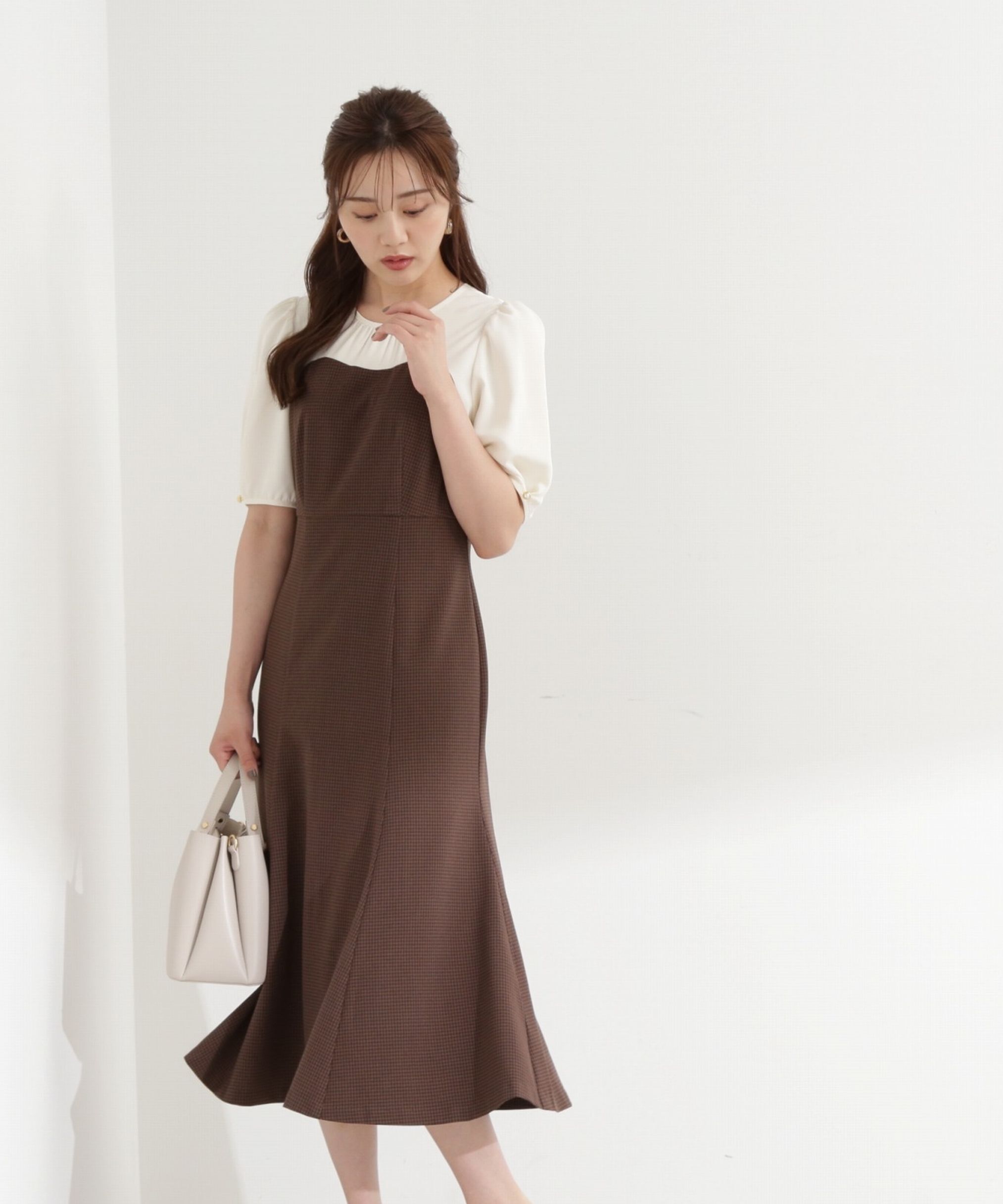 PROPORTION BODY DRESSING「チェックドッキングワンピース」|ワンピース|