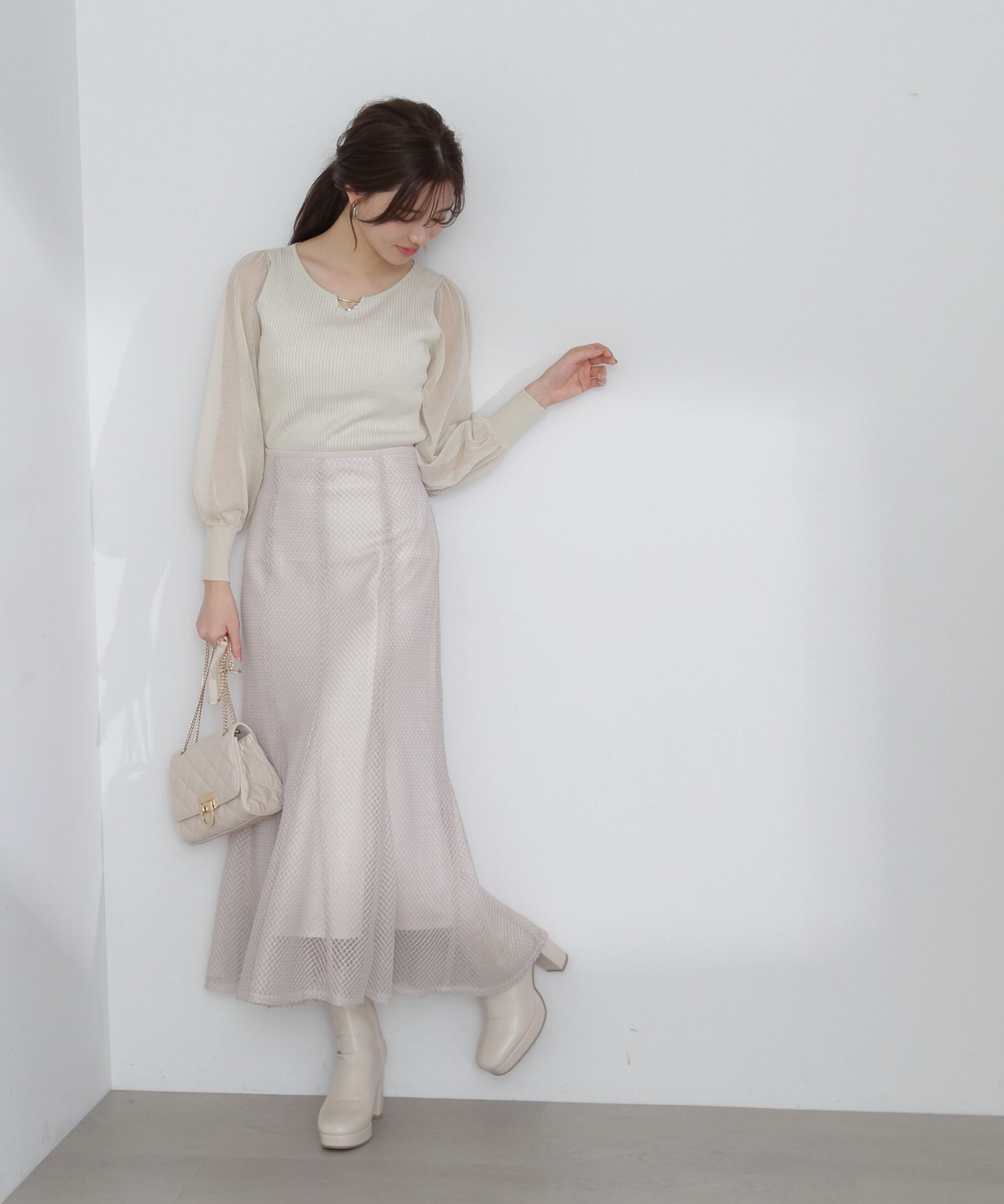 PROPORTION BODY DRESSING「パイピングレースマーメイドスカート」|スカート|