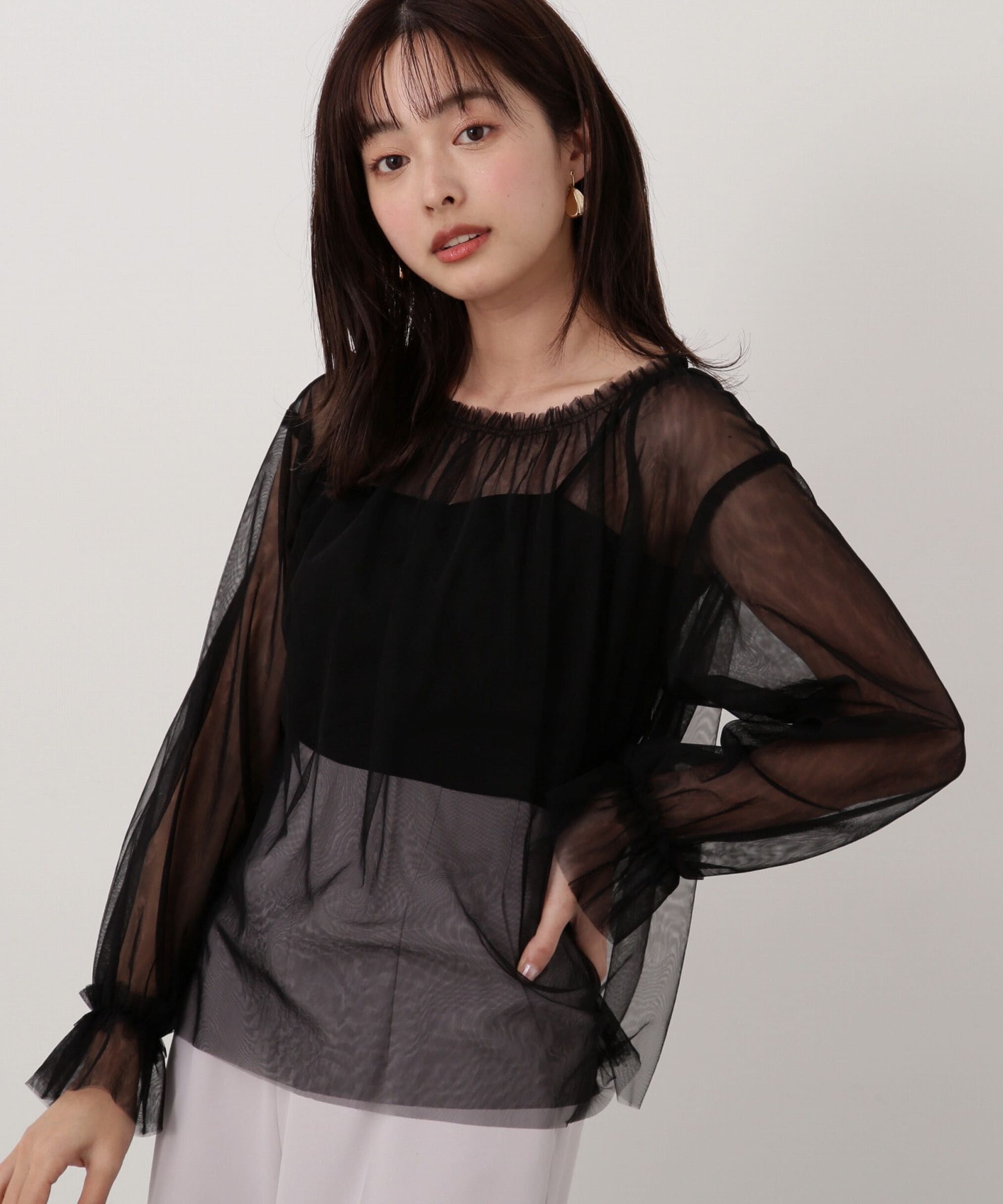 PROPORTION BODY DRESSING「シアーチュールブラウス」|シャツ・ブラウス|