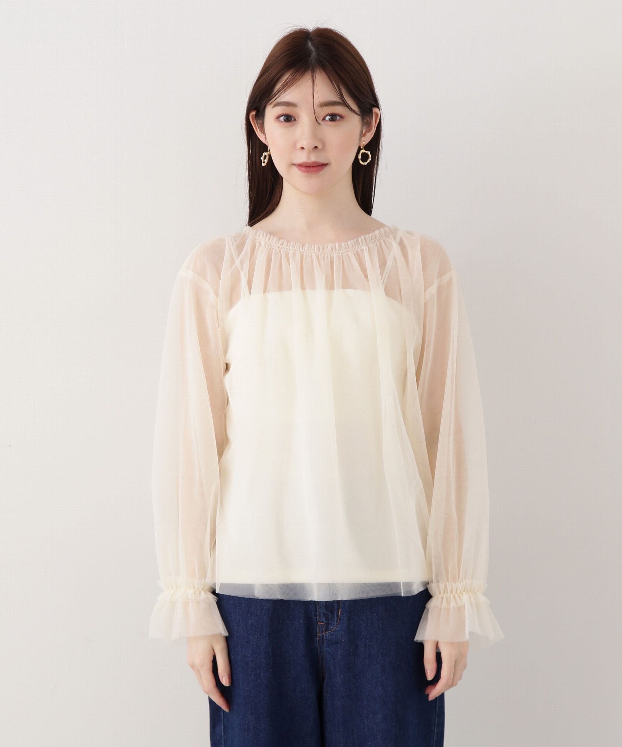 PROPORTION BODY DRESSING「シアーチュールブラウス」|シャツ・ブラウス|