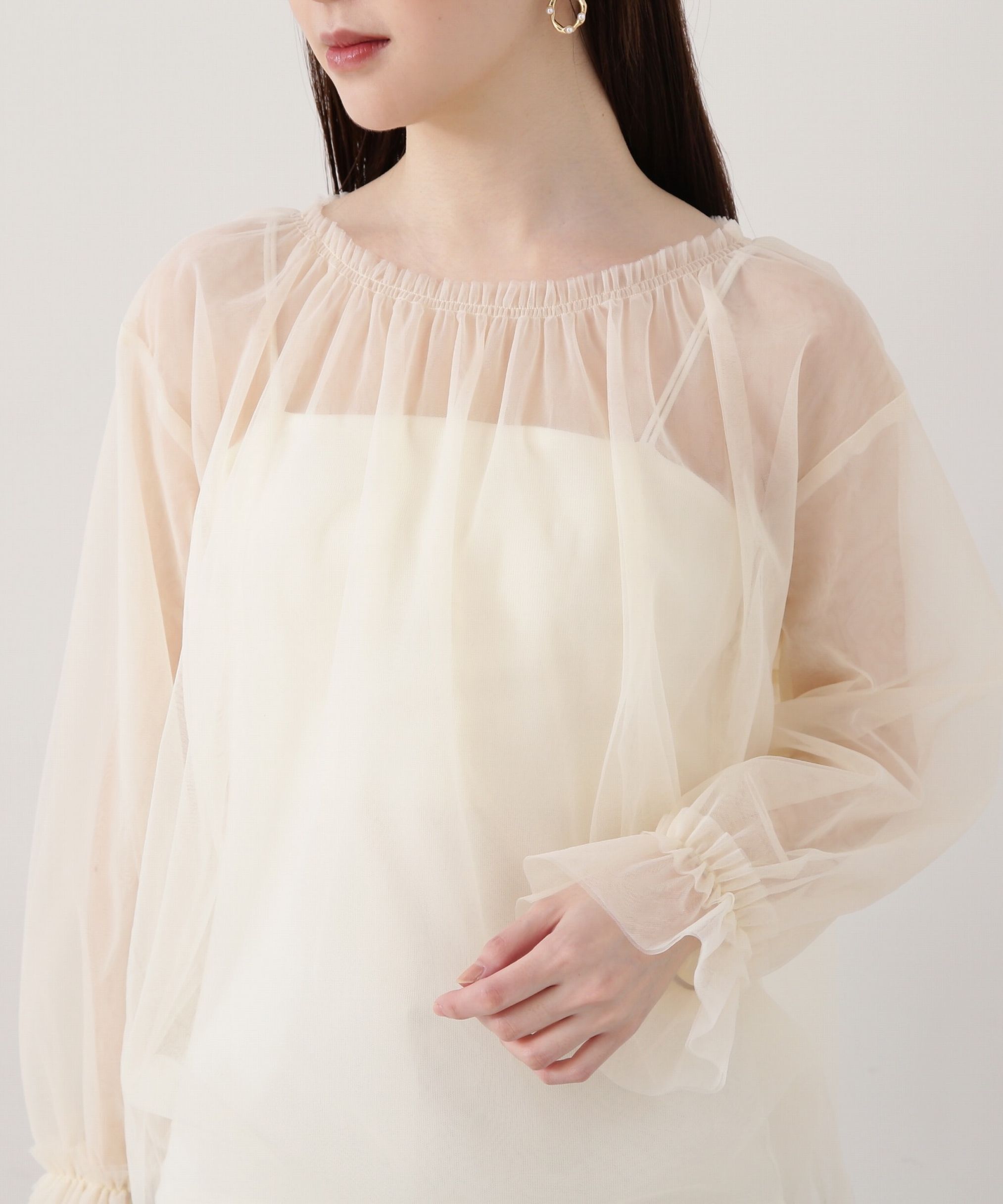 PROPORTION BODY DRESSING「シアーチュールブラウス」|シャツ・ブラウス|