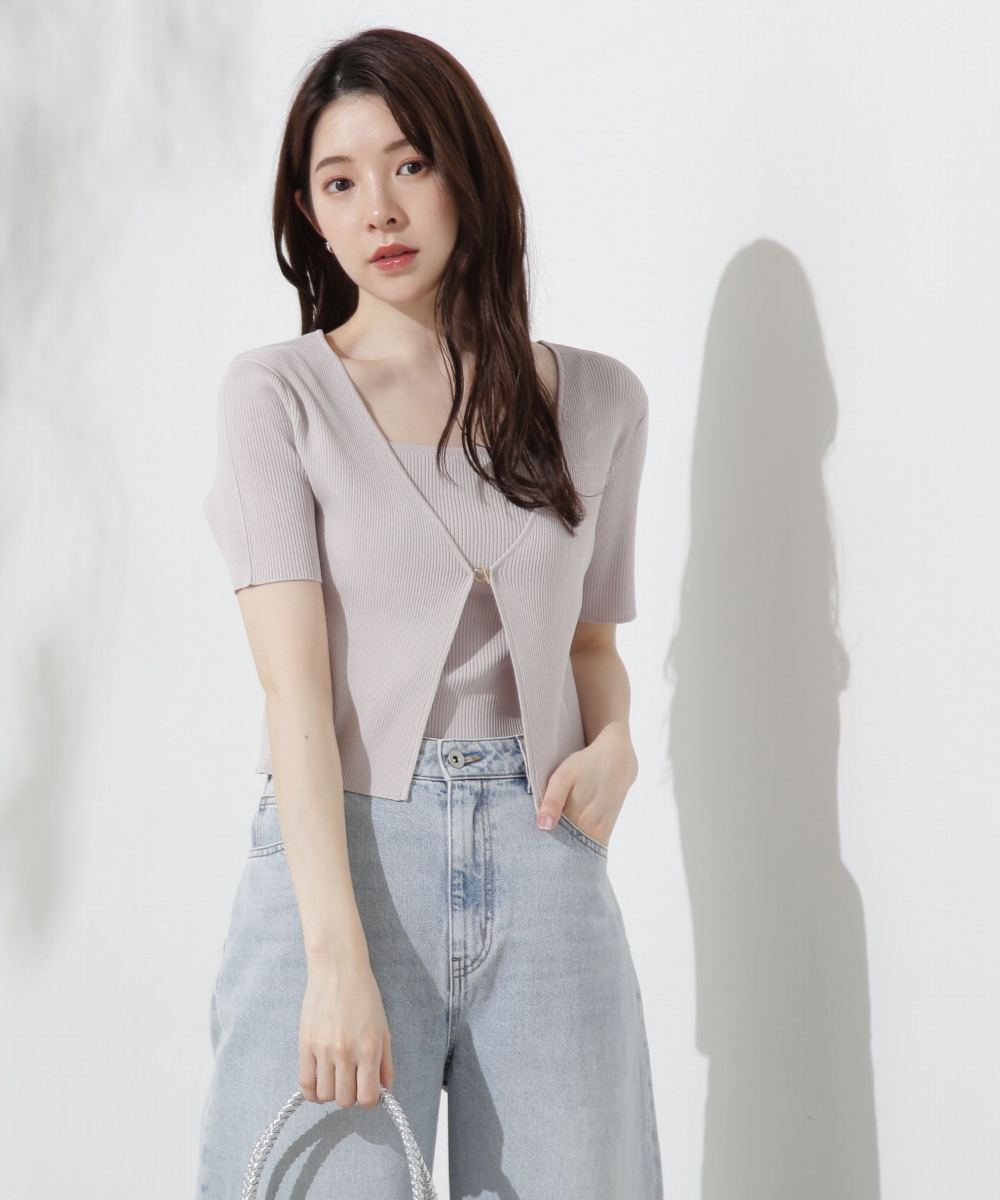 PROPORTION BODY DRESSING「キャミアンサンブルニット」|ニット・セーター|グレージュ