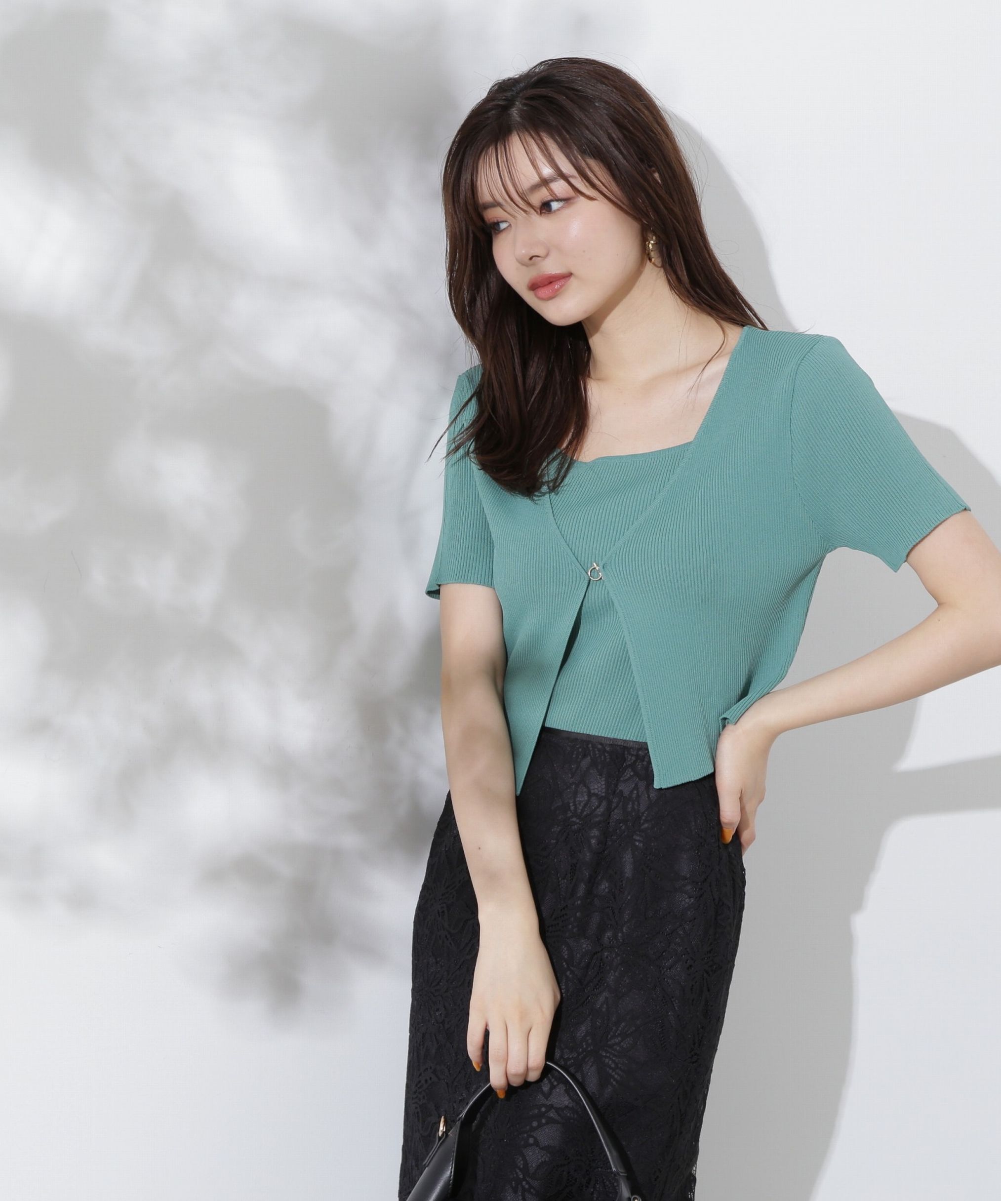 PROPORTION BODY DRESSING「キャミアンサンブルニット」|ニット・セーター|グリーン