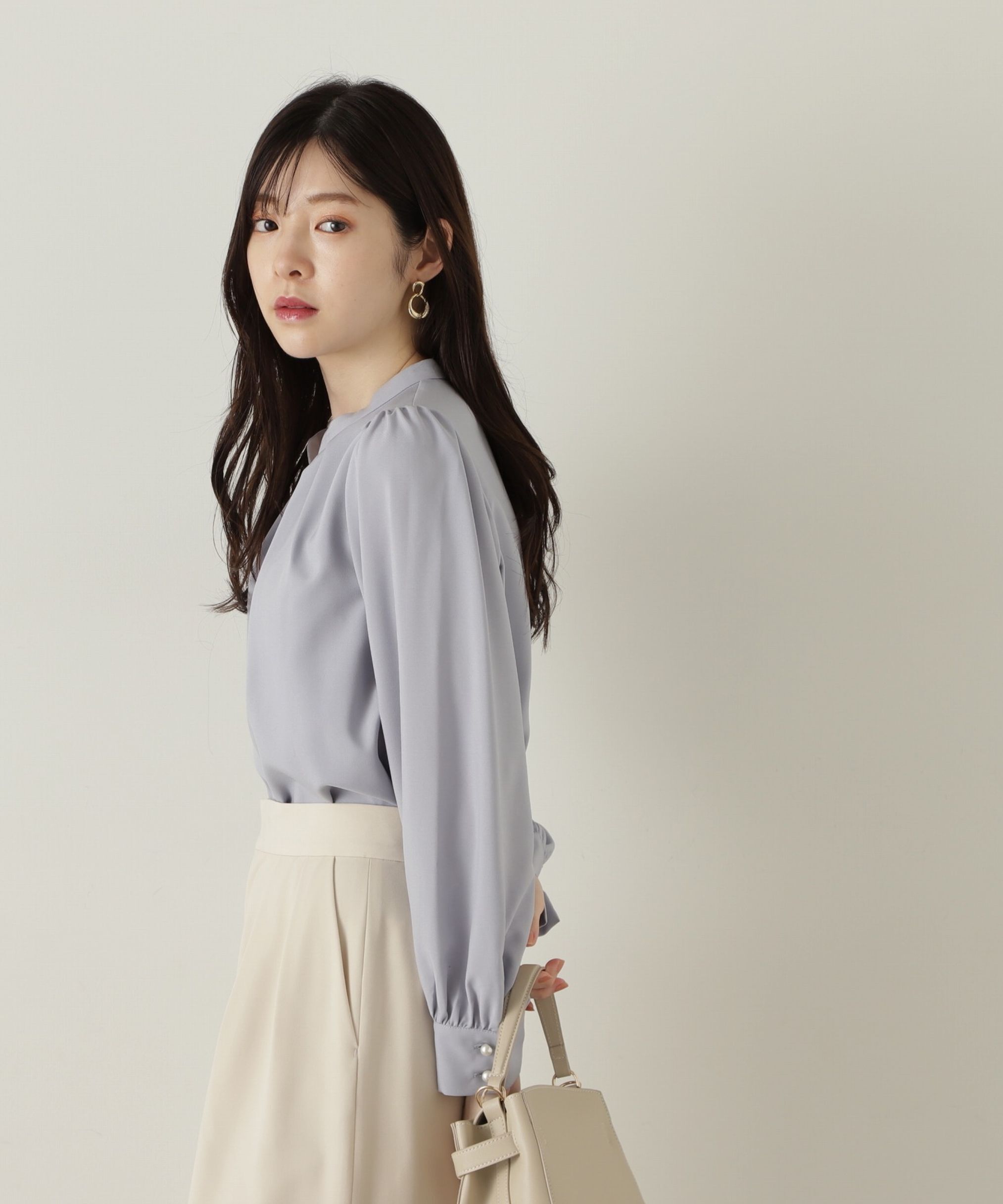 PROPORTION BODY DRESSING「スタンドパールブラウス　24AW」|シャツ・ブラウス|