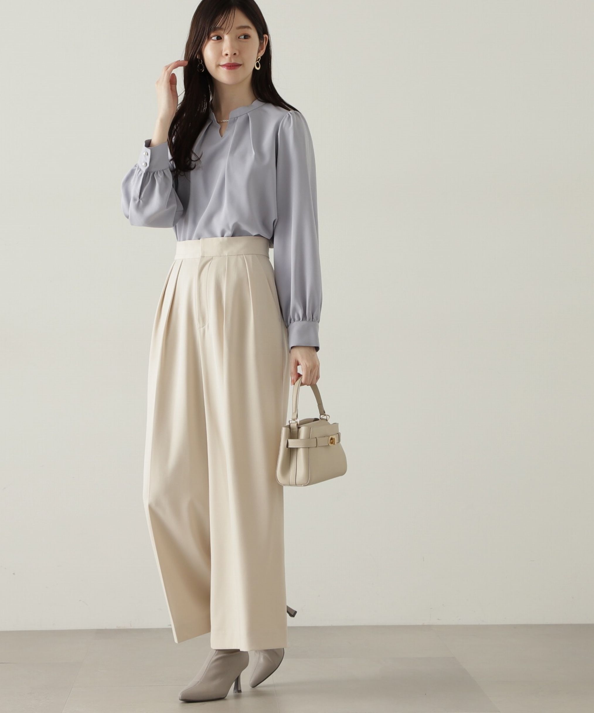 PROPORTION BODY DRESSING「スタンドパールブラウス　24AW」|シャツ・ブラウス|