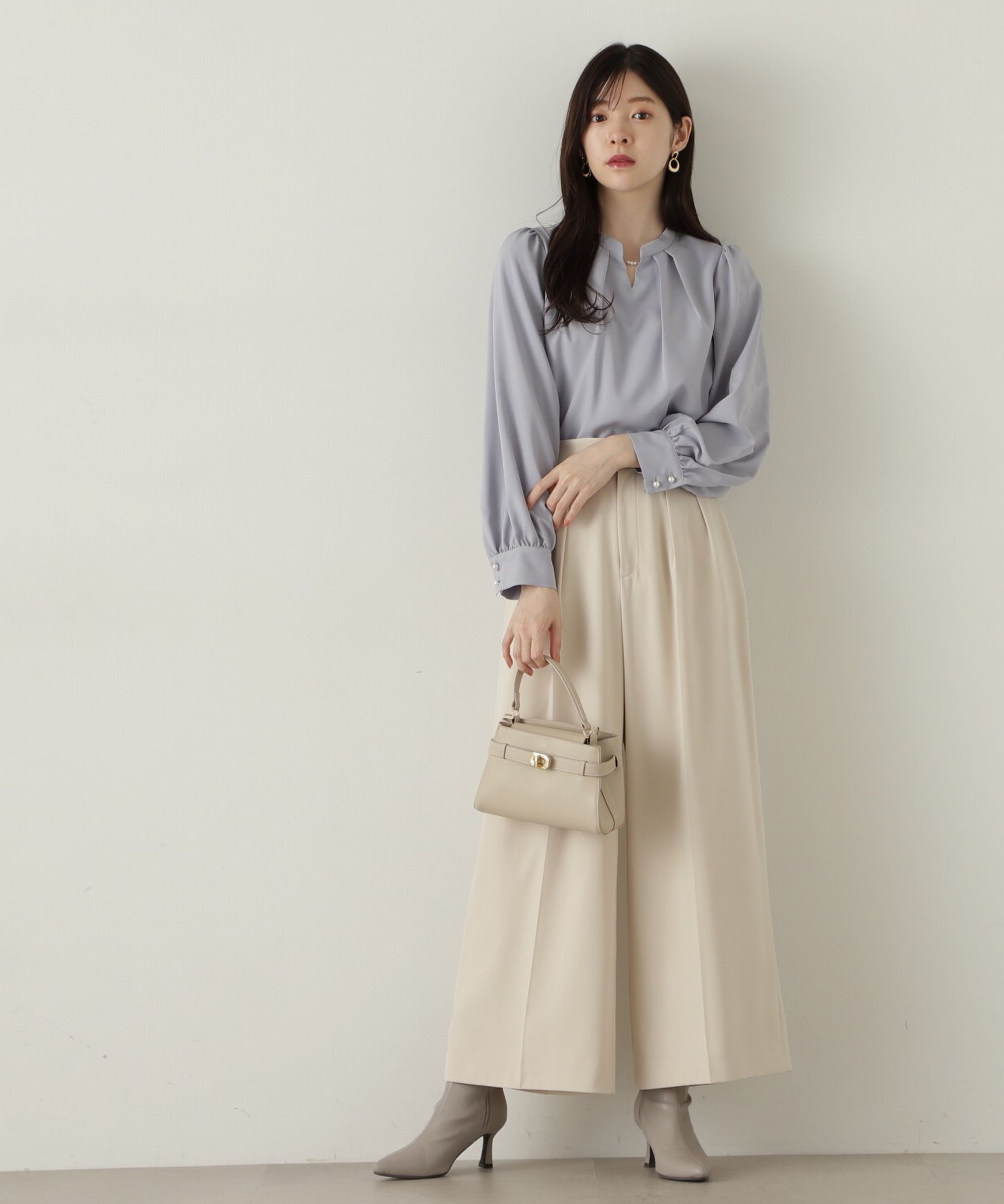 PROPORTION BODY DRESSING「スタンドパールブラウス　24AW」|シャツ・ブラウス|