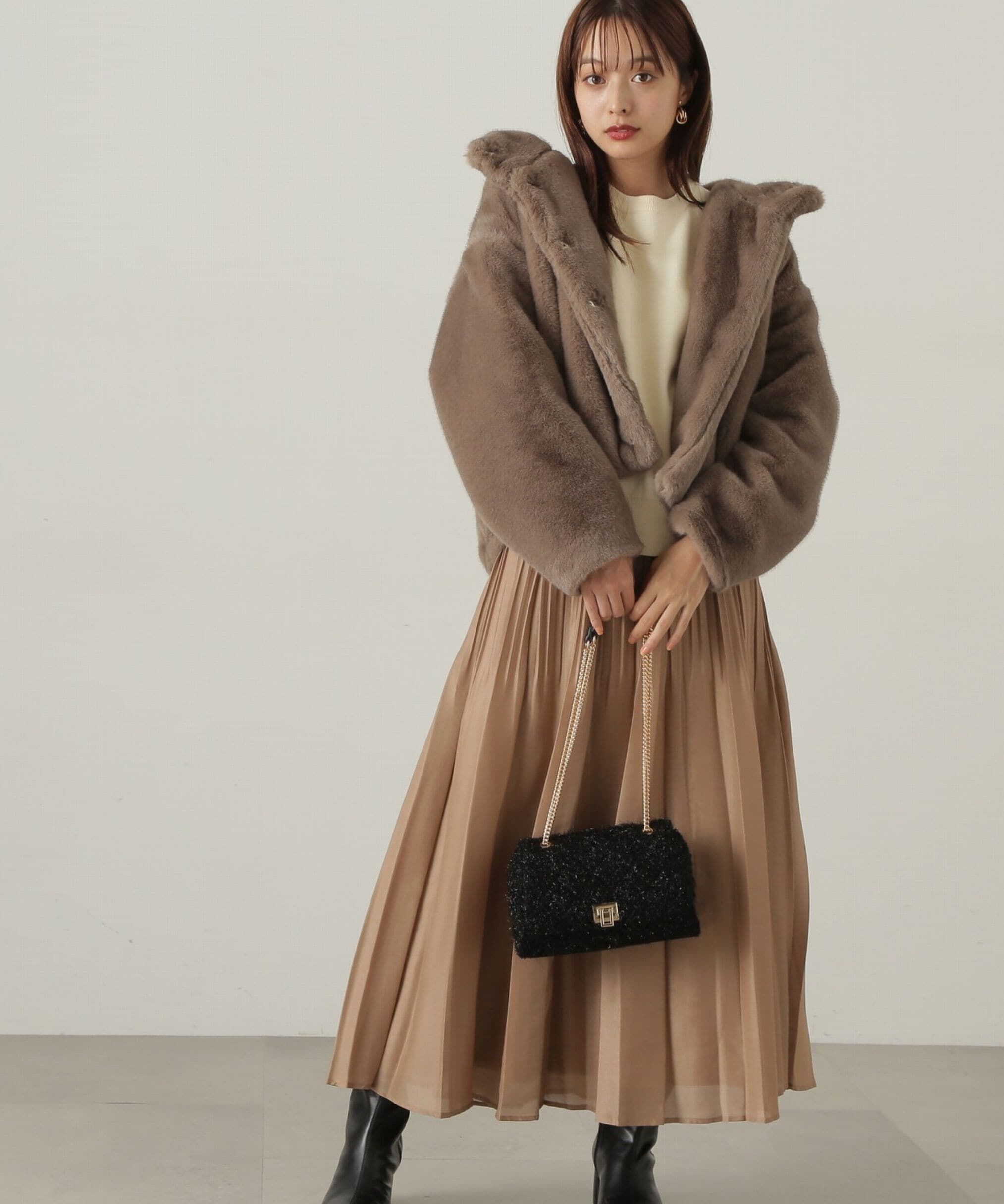 PROPORTION BODY DRESSING「プリーツオーガンスカート　24AW」|スカート|