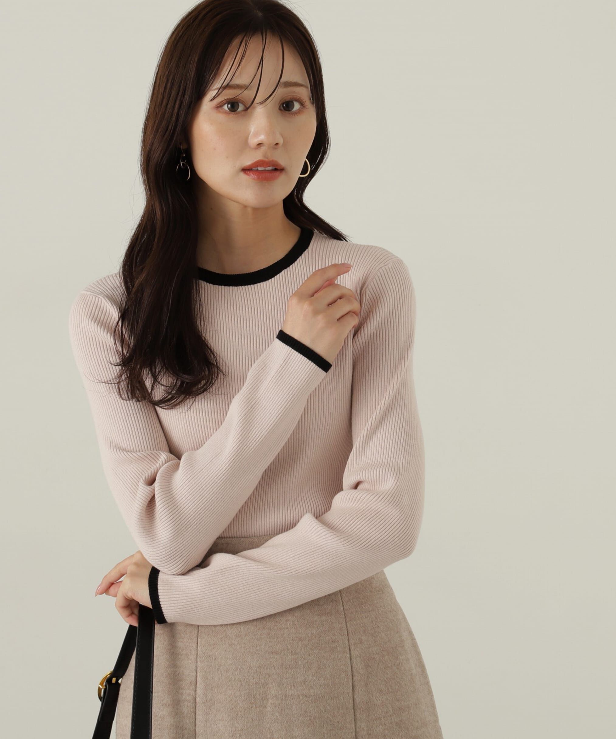 PROPORTION BODY DRESSING「2way襟付きリブニット」|ニット・セーター|