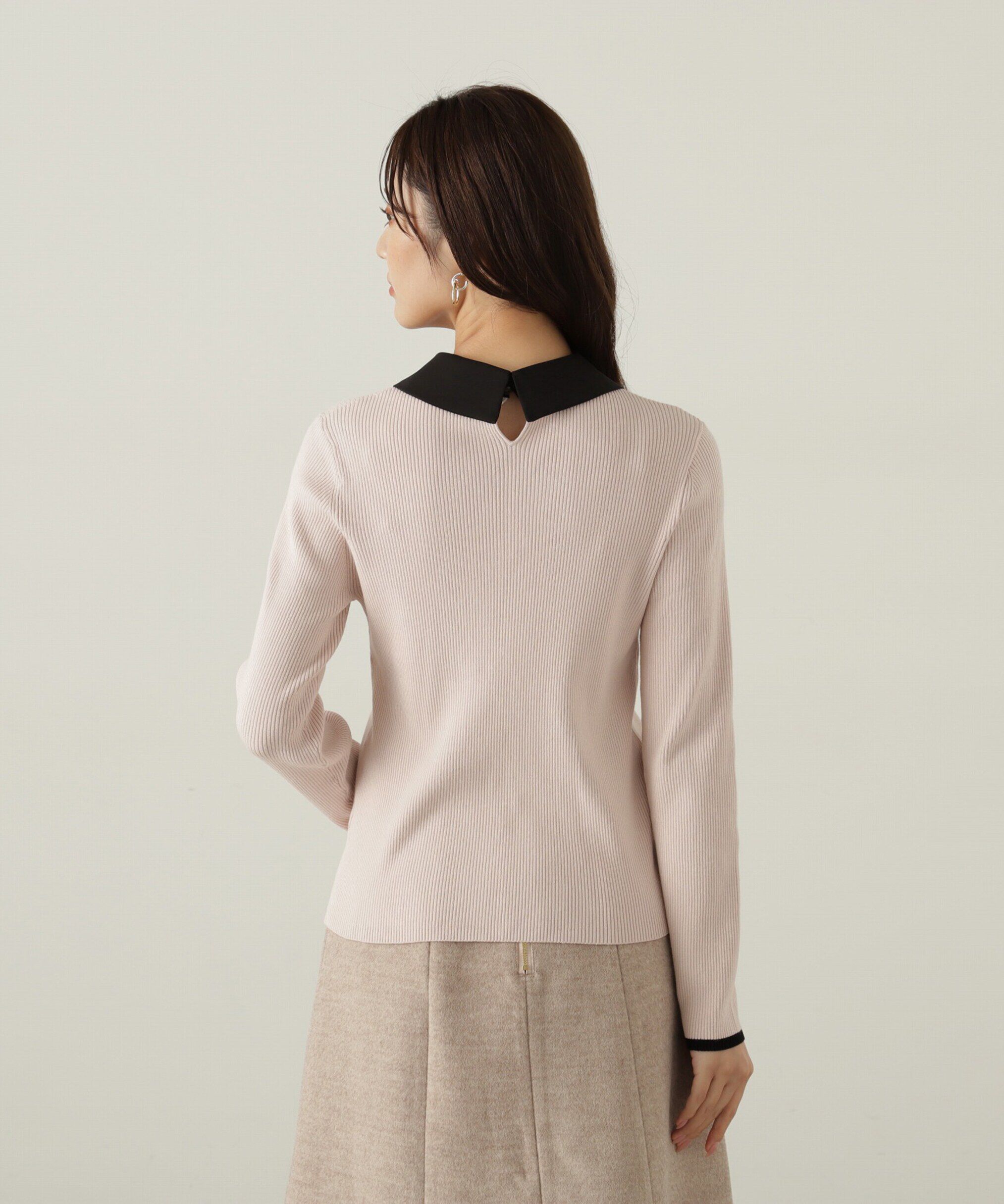 PROPORTION BODY DRESSING「2way襟付きリブニット」|ニット・セーター|