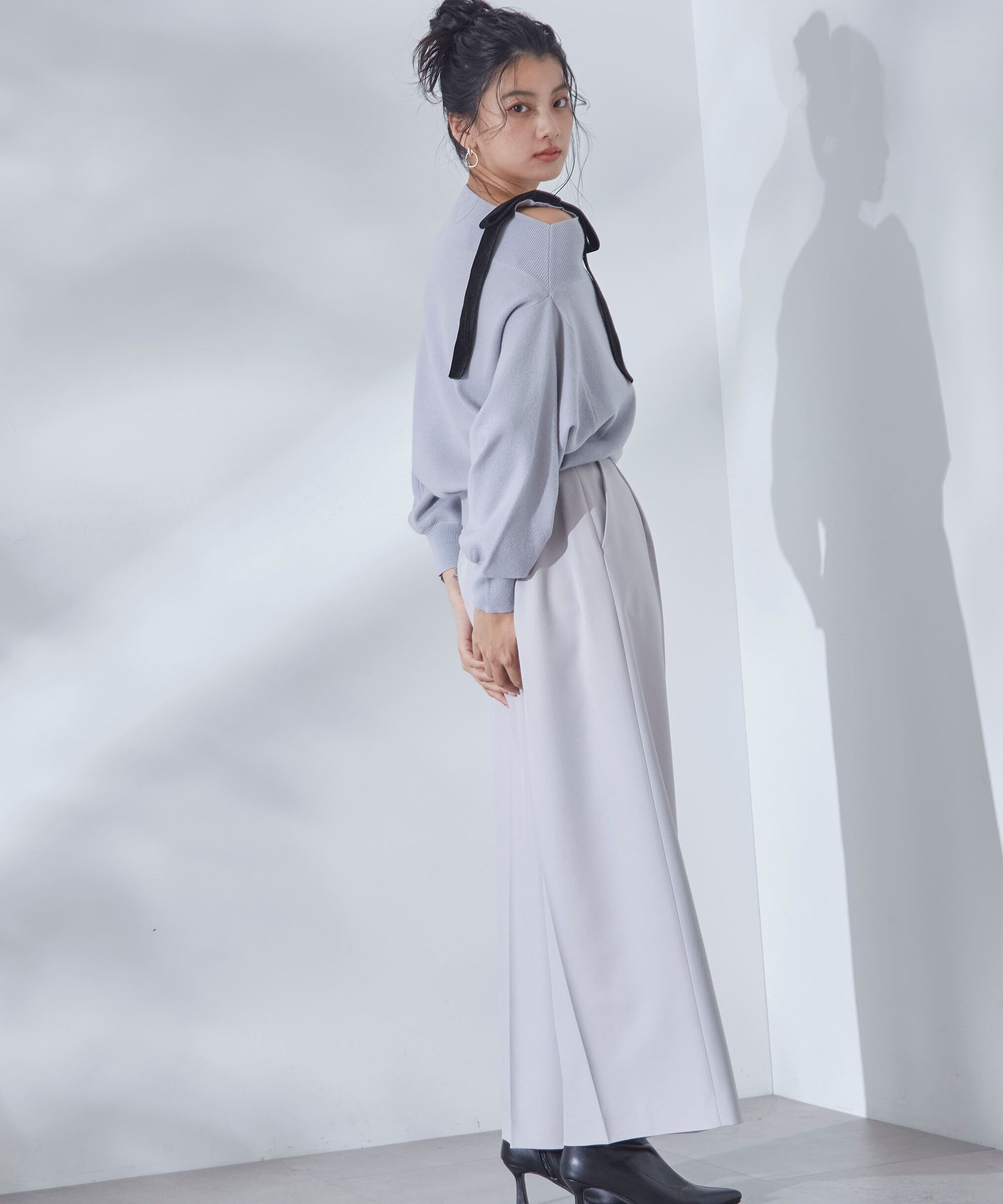 PROPORTION BODY DRESSING「フロントファスナーワイドパンツ」|その他|ブルー