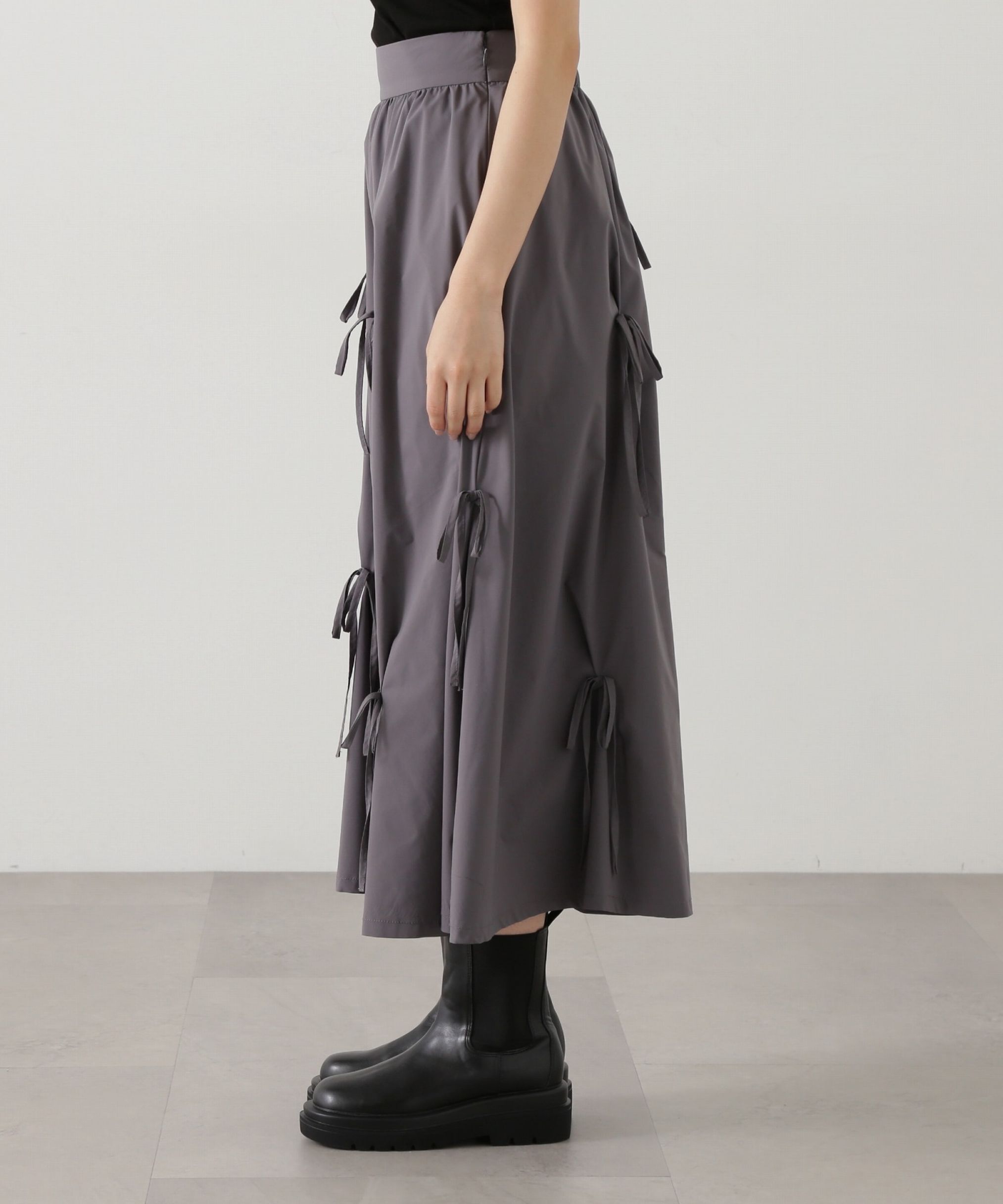 PROPORTION BODY DRESSING「リボン付きフレアスカート」|スカート|
