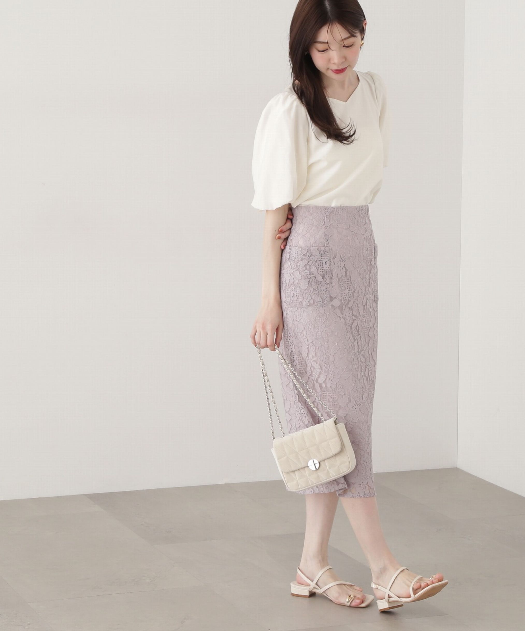 PROPORTION BODY DRESSING「レースタイトスカート」|スカート|