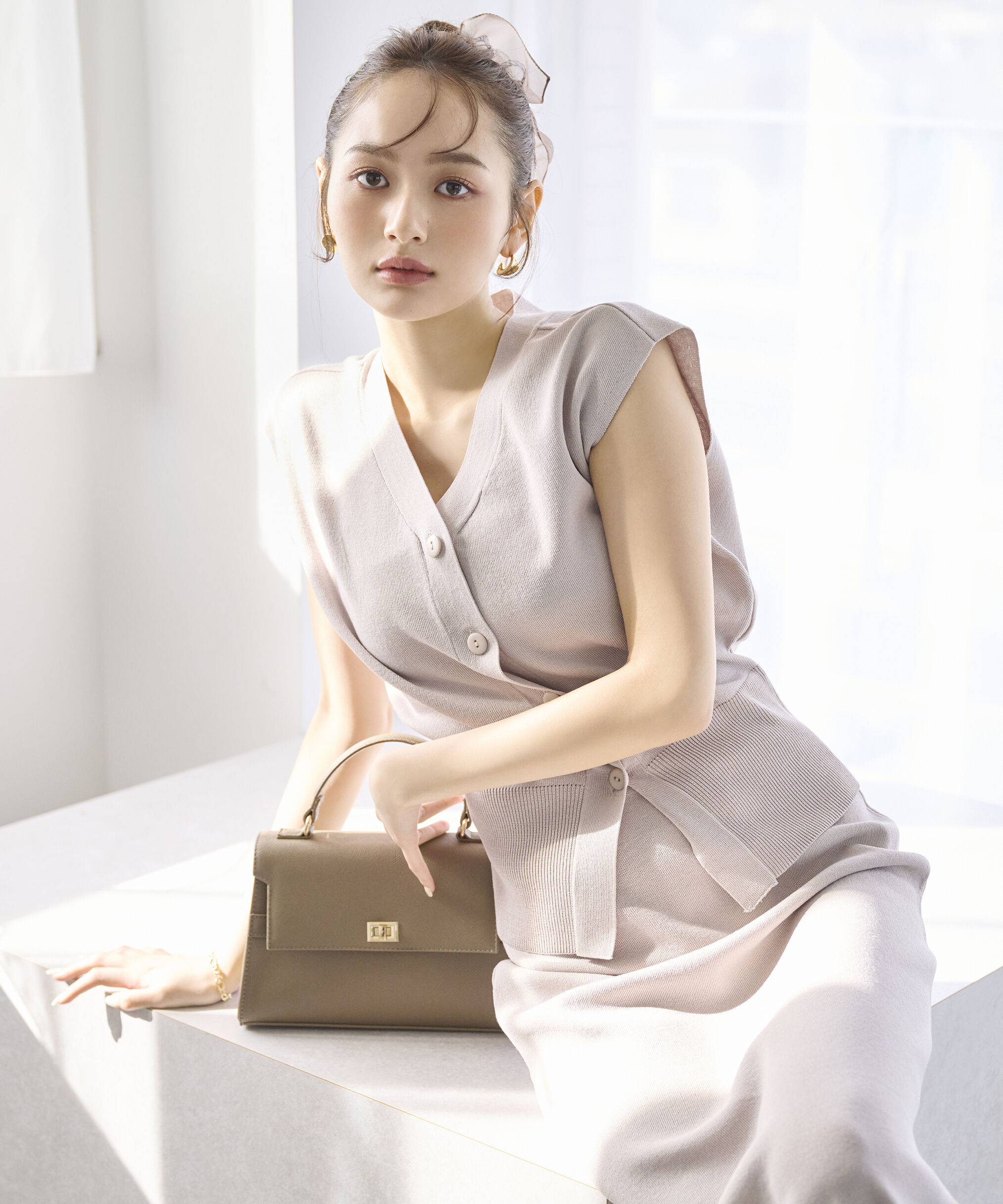 PROPORTION BODY DRESSING「スリットナローニットSET UP」|ワンピース|