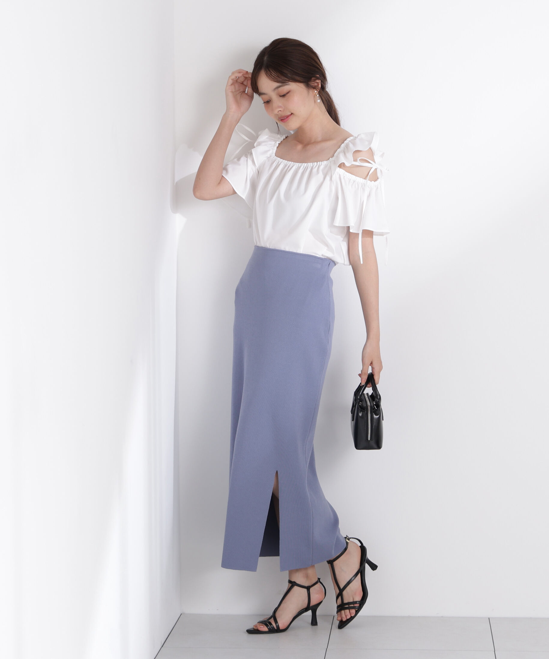 PROPORTION BODY DRESSING「スリットナローニットSET UP」|ワンピース|