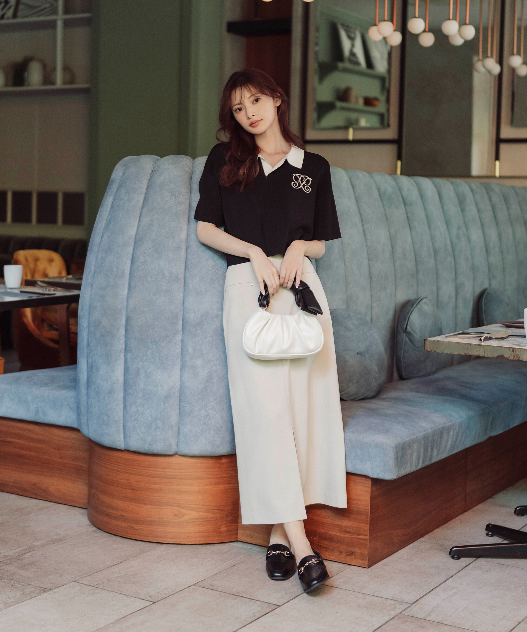 PROPORTION BODY DRESSING「前スリットナロースカート」|スカート|ベージュ