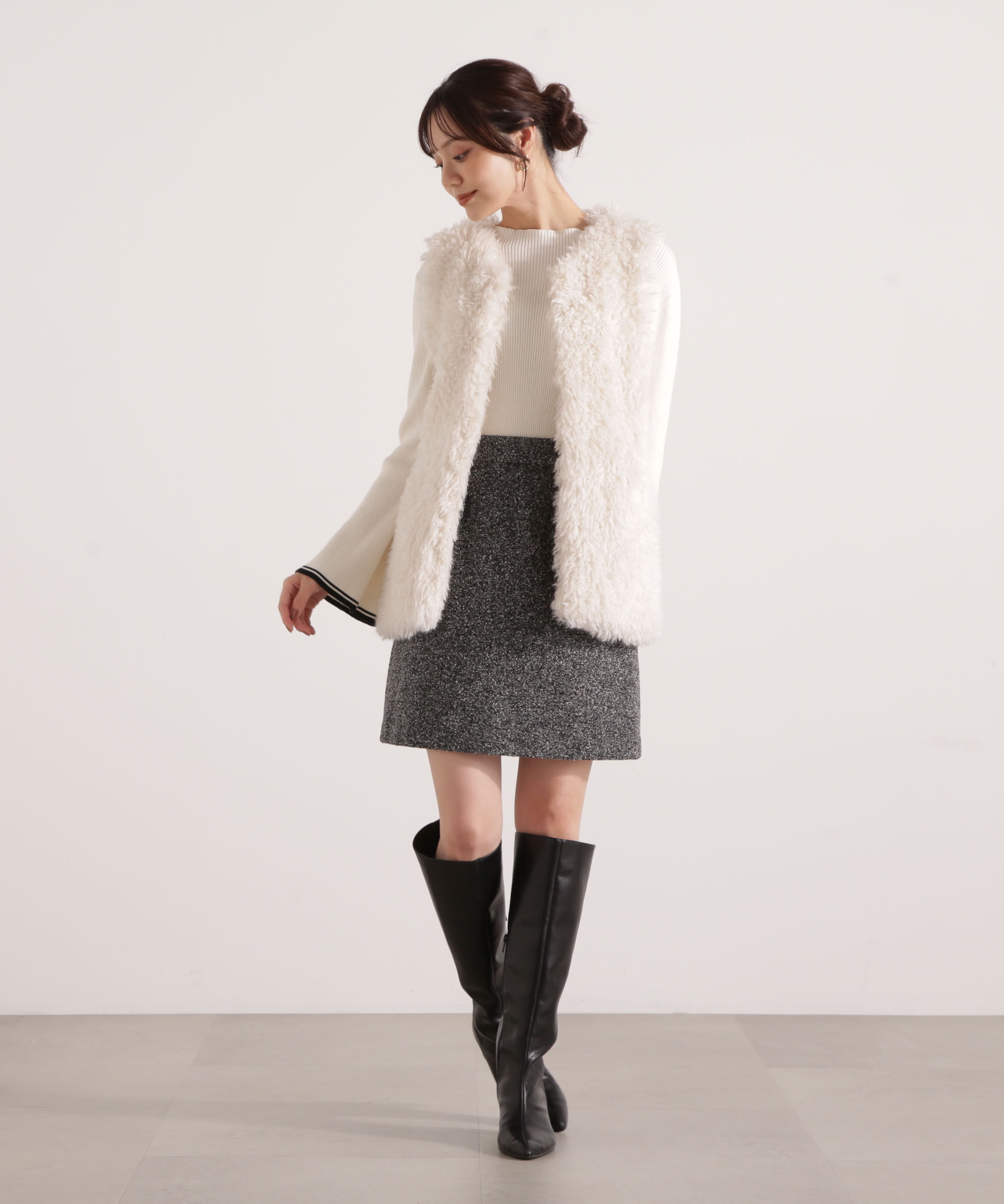 PROPORTION BODY DRESSING「フェイクファージレ 25AW」|ブルゾン・スタジャン|