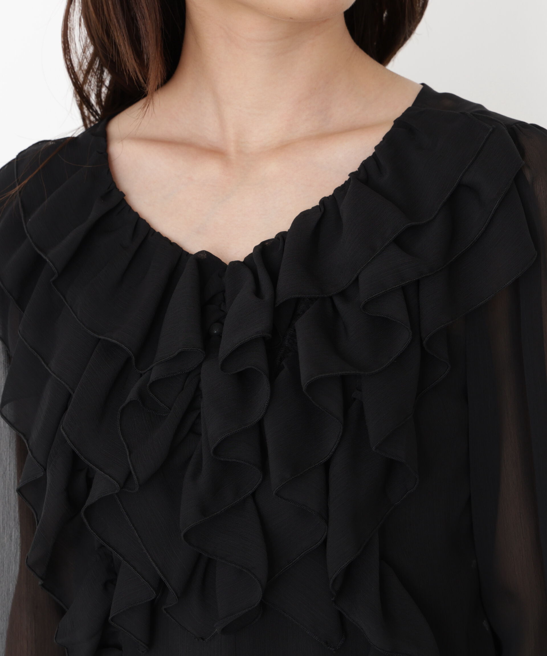 PROPORTION BODY DRESSING「＜ウォッシャブル＞フロントフリルブラウス」|シャツ・ブラウス|