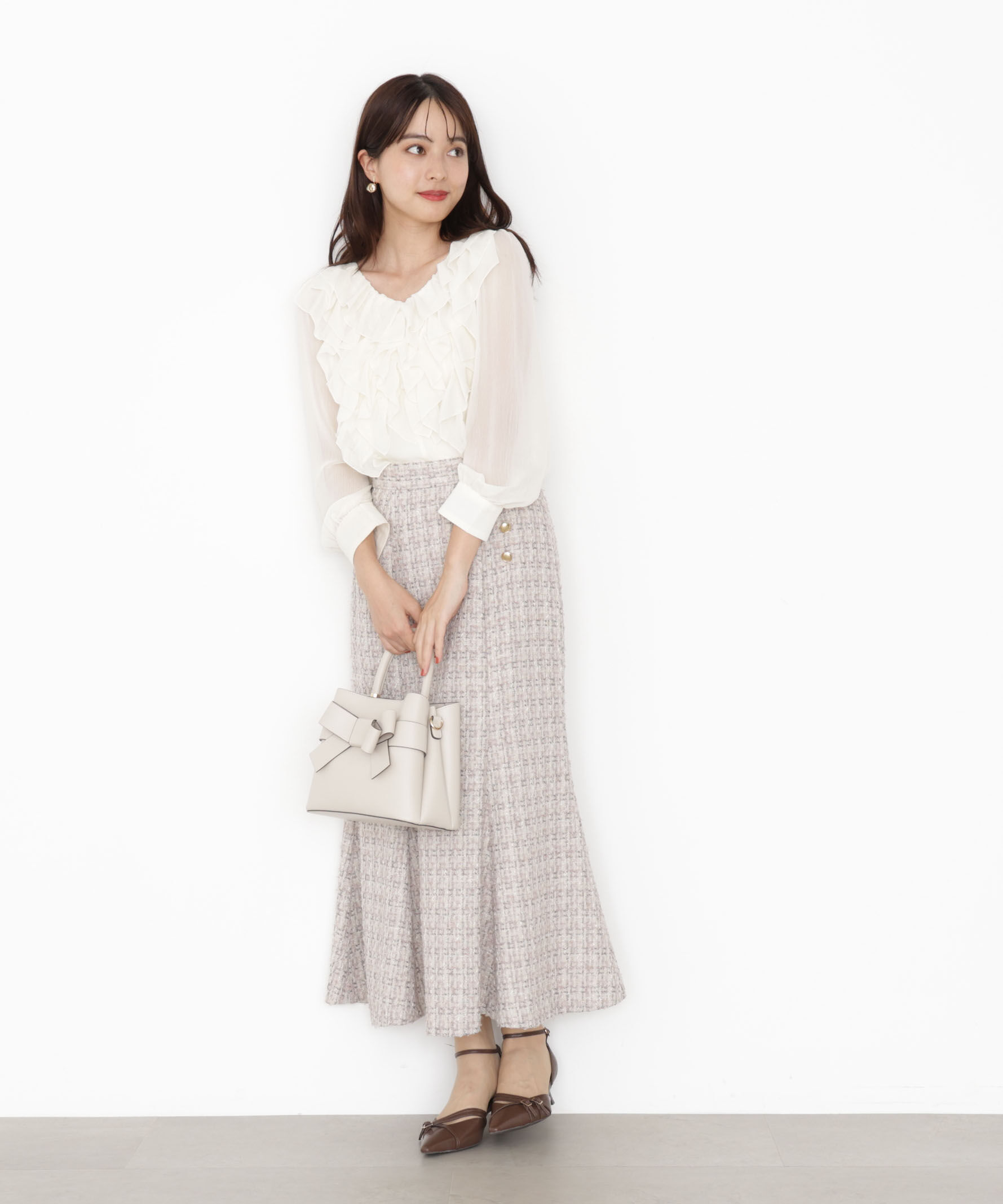 PROPORTION BODY DRESSING「＜ウォッシャブル＞フロントフリルブラウス」|シャツ・ブラウス|