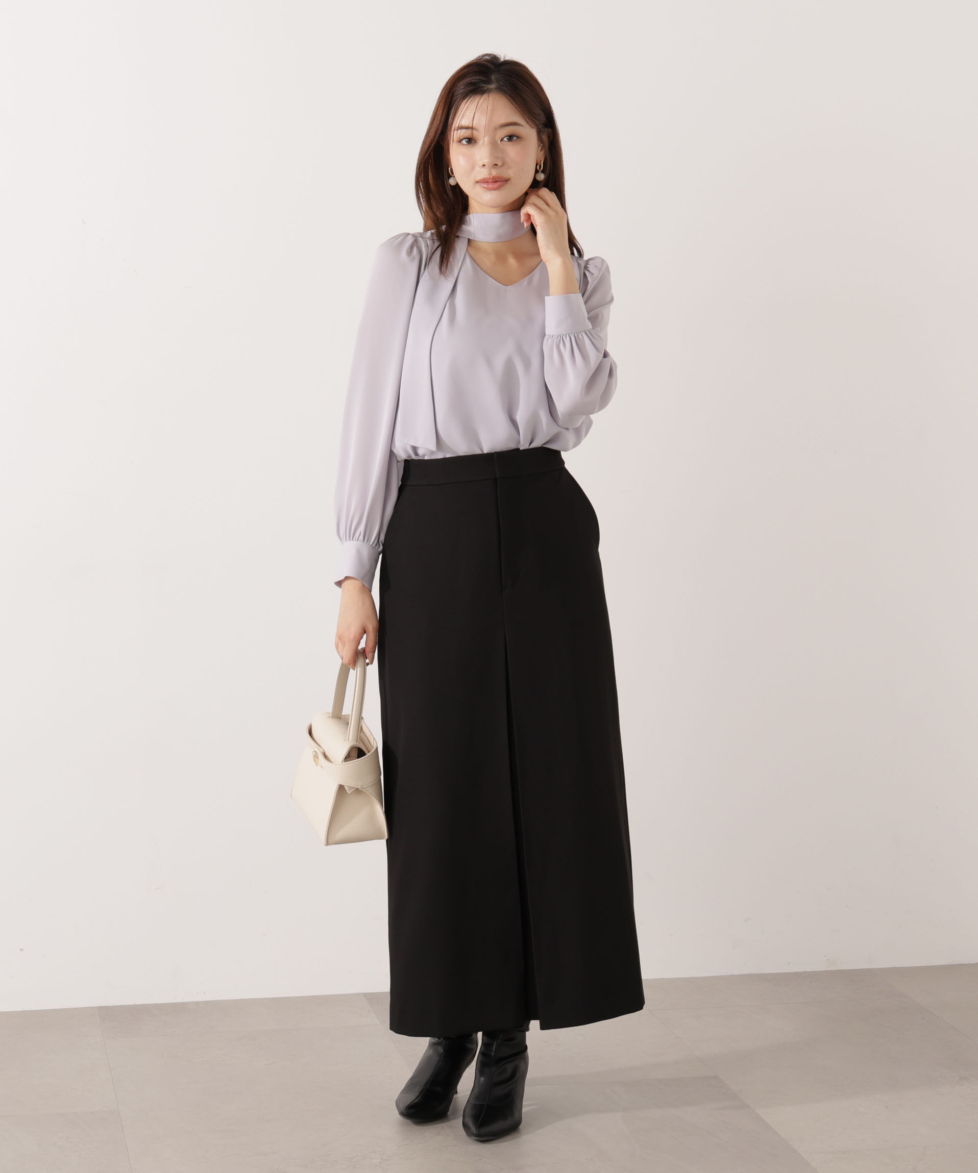 PROPORTION BODY DRESSING「＜ウォッシャブル＞フロントタックナロースカート」|スカート|