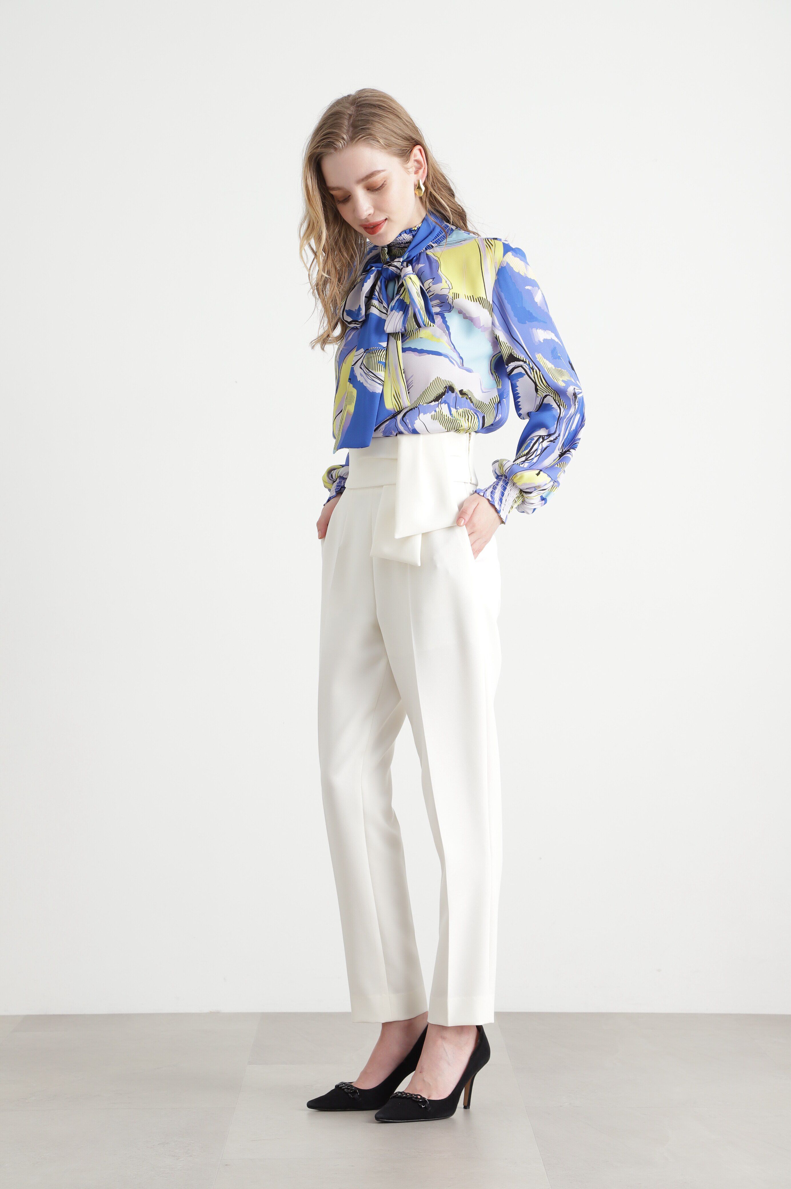  「◆ウエストリボンテーパードパンツ」|その他|