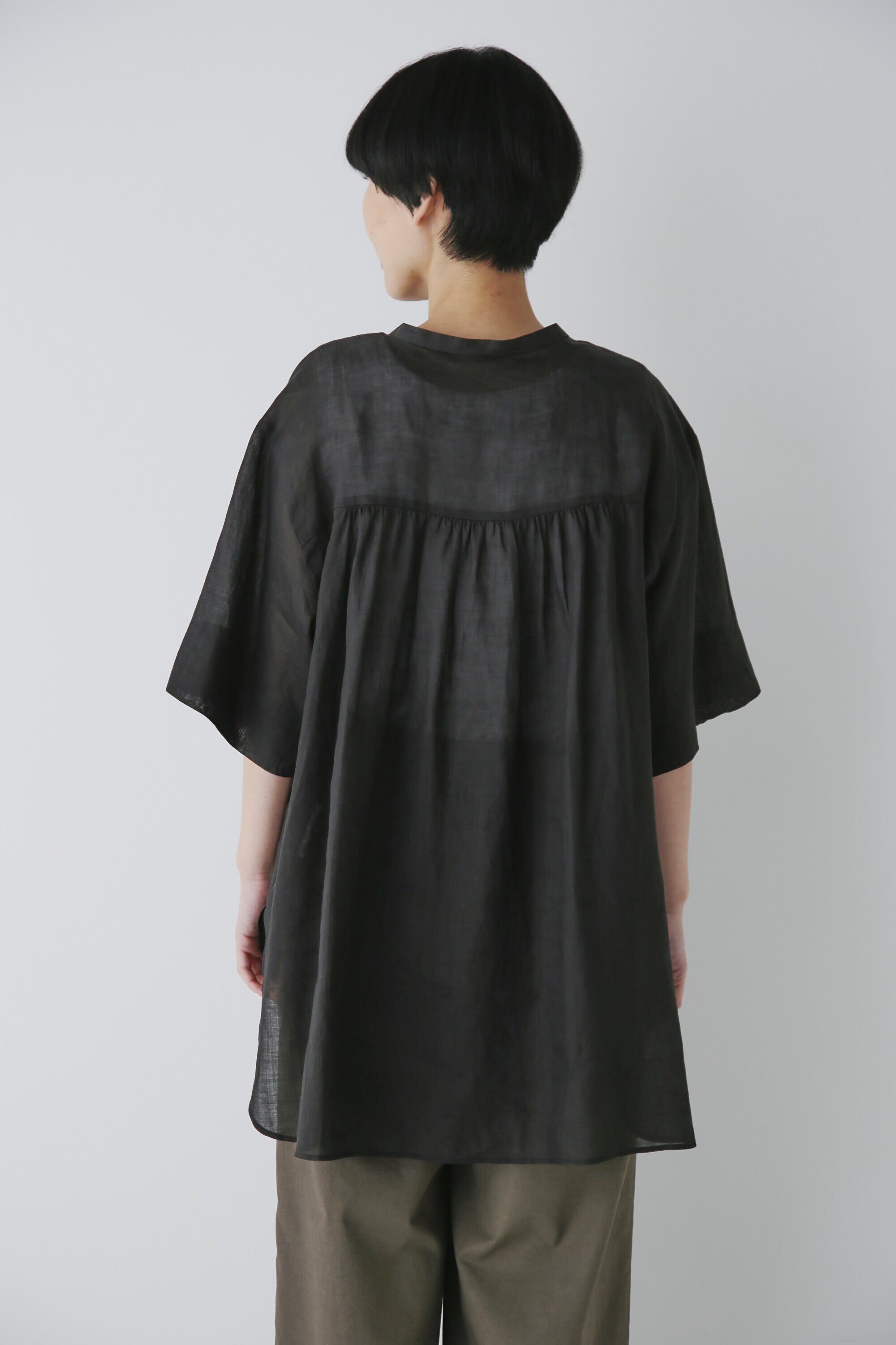  「◆１６０／１ラミー半袖ブラウス」|シャツ・ブラウス|