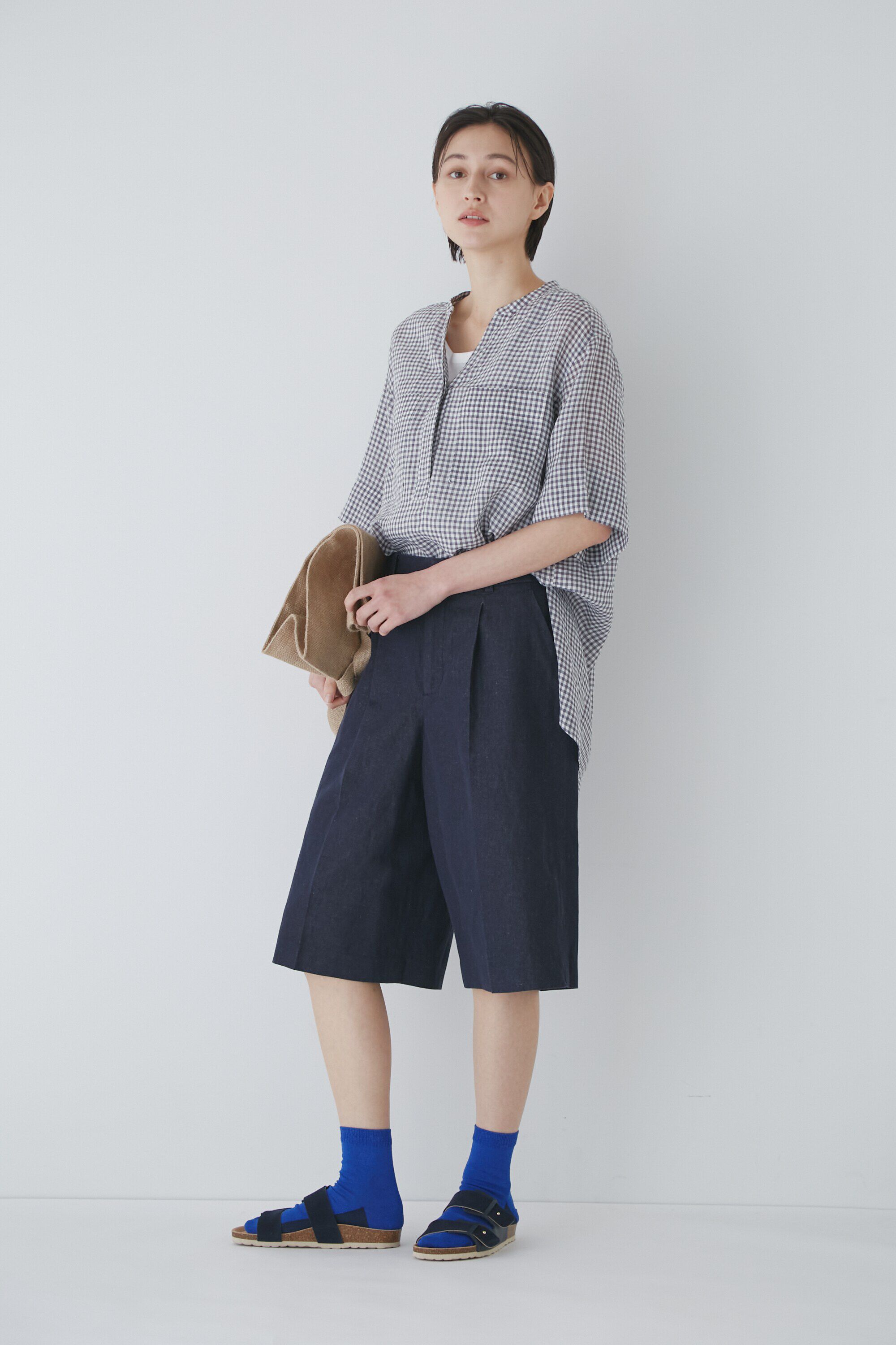  「◆１６０／１ラミー半袖ブラウス」|シャツ・ブラウス|