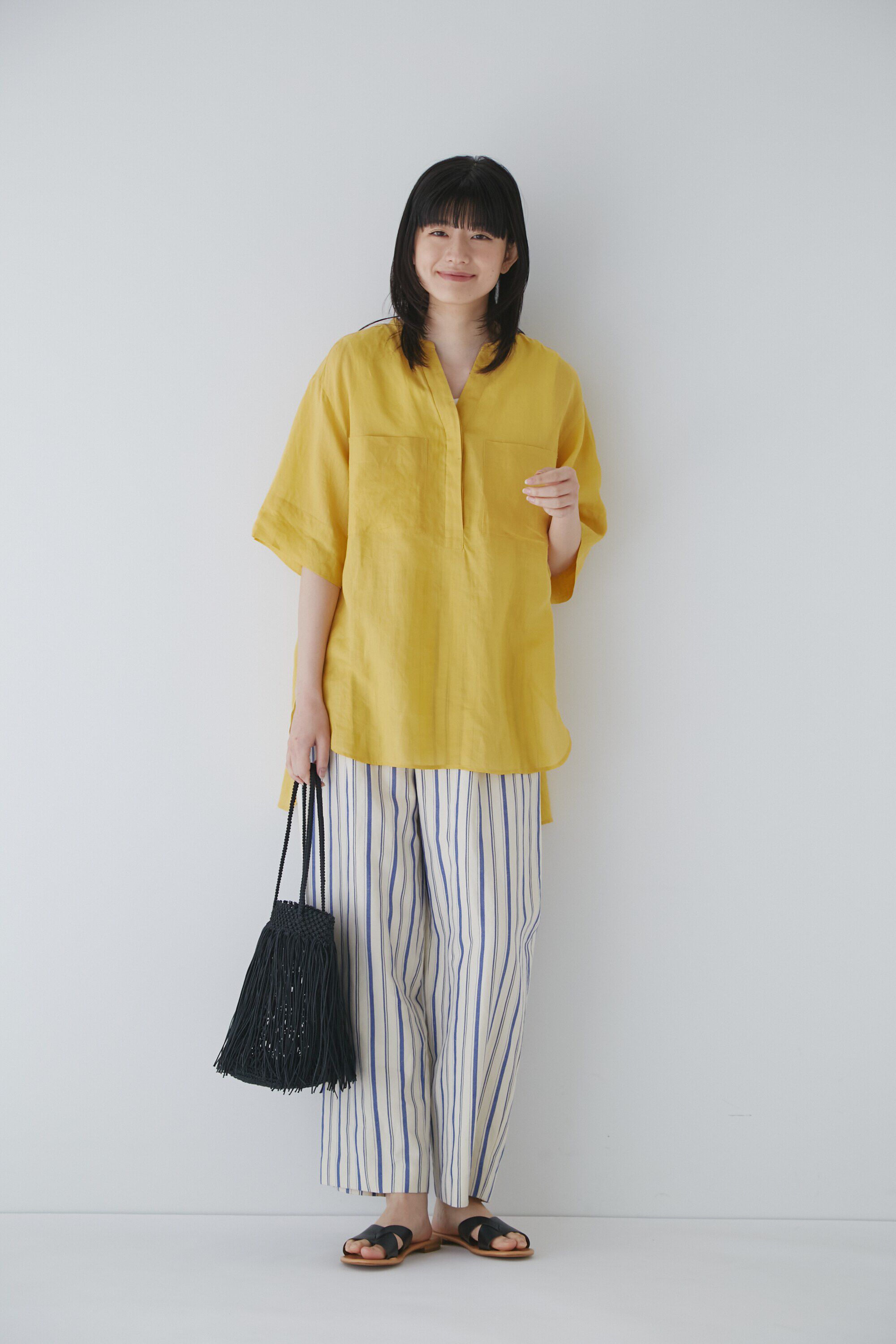  「◆１６０／１ラミー半袖ブラウス」|シャツ・ブラウス|