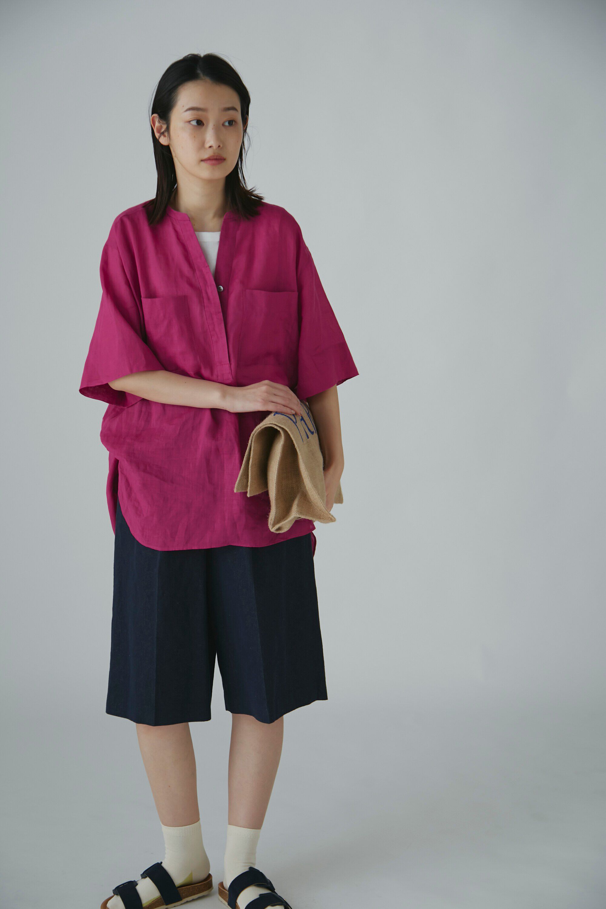  「◆１６０／１ラミー半袖ブラウス」|シャツ・ブラウス|