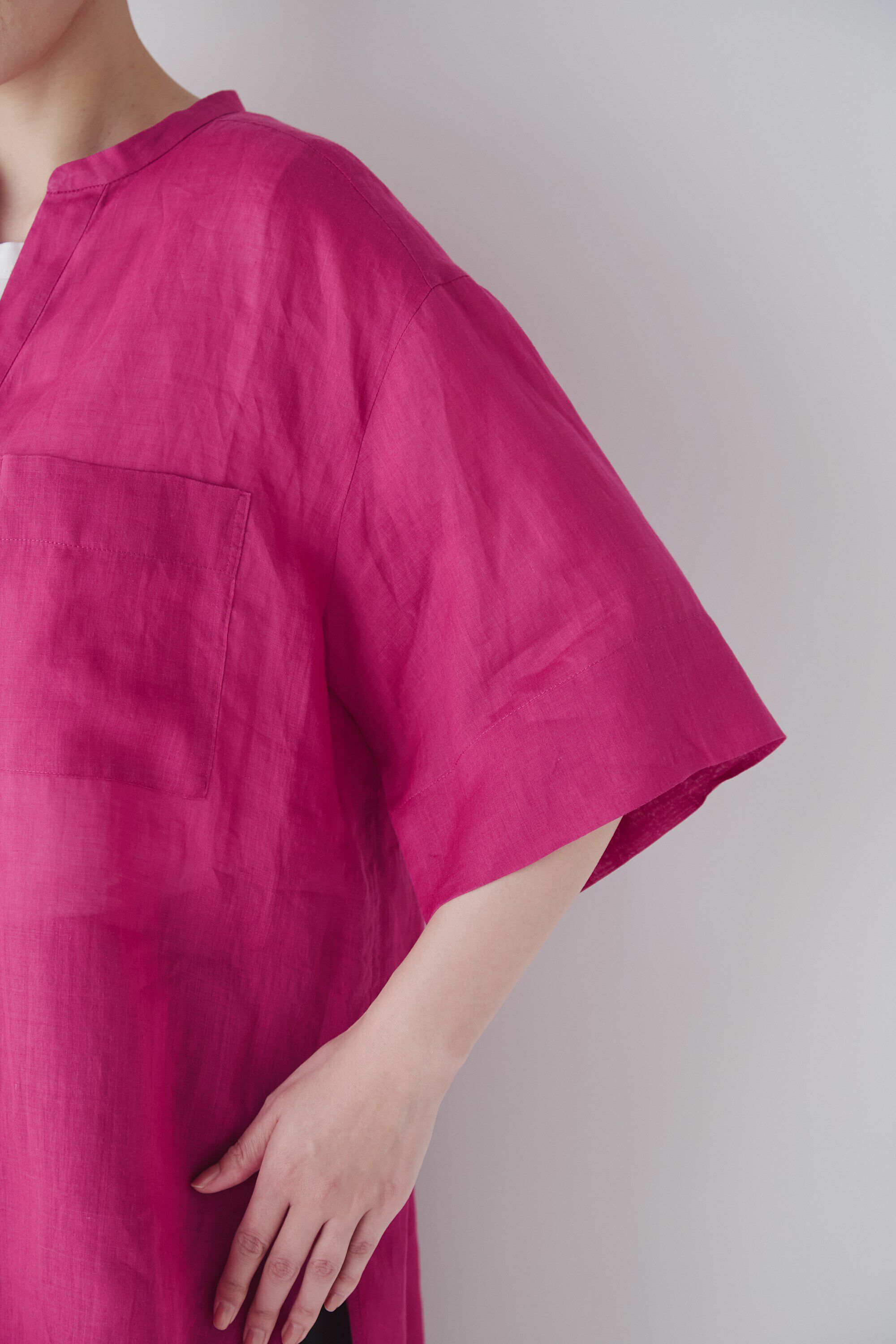  「◆１６０／１ラミー半袖ブラウス」|シャツ・ブラウス|