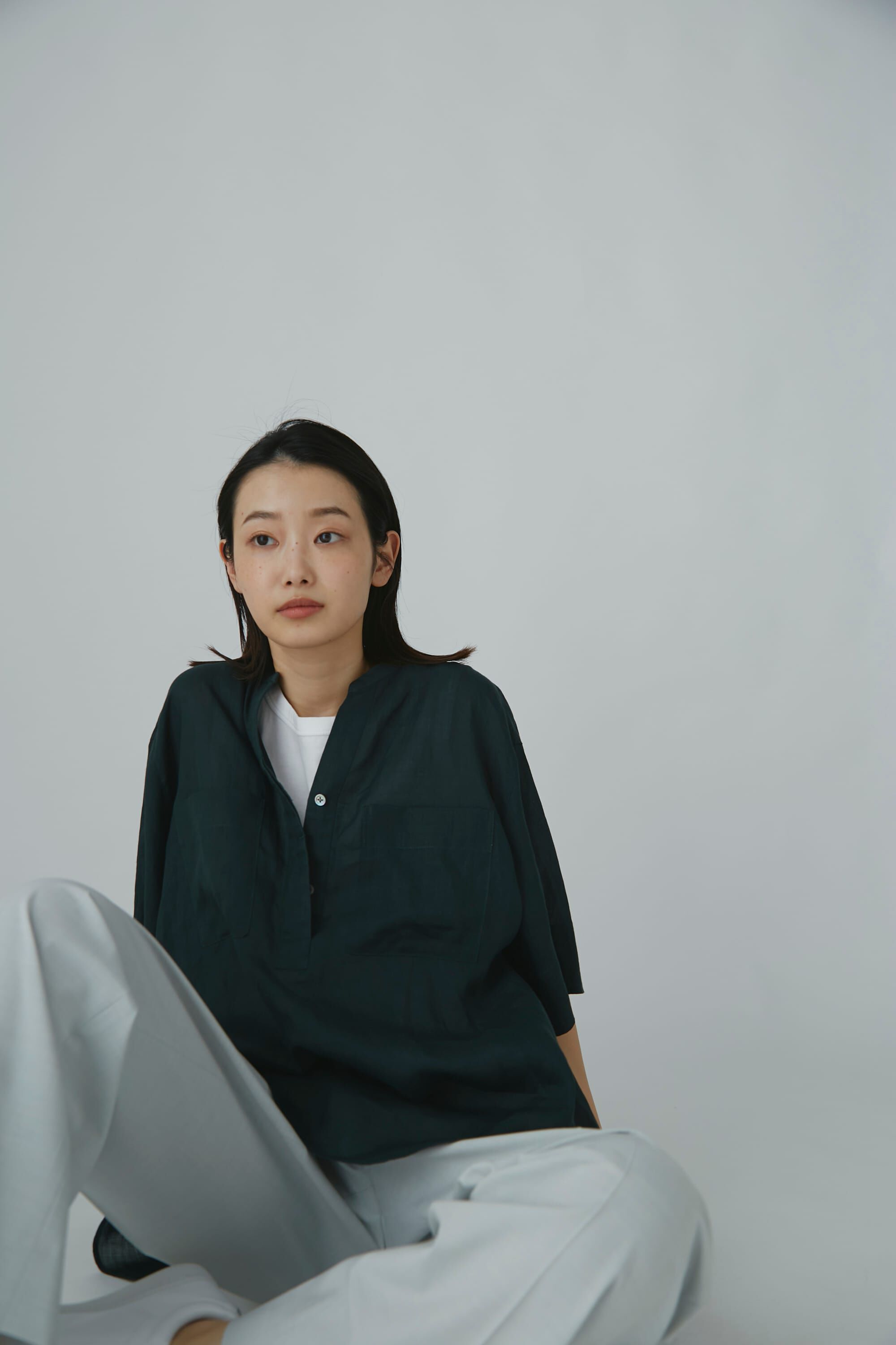  「◆１６０／１ラミー半袖ブラウス」|シャツ・ブラウス|