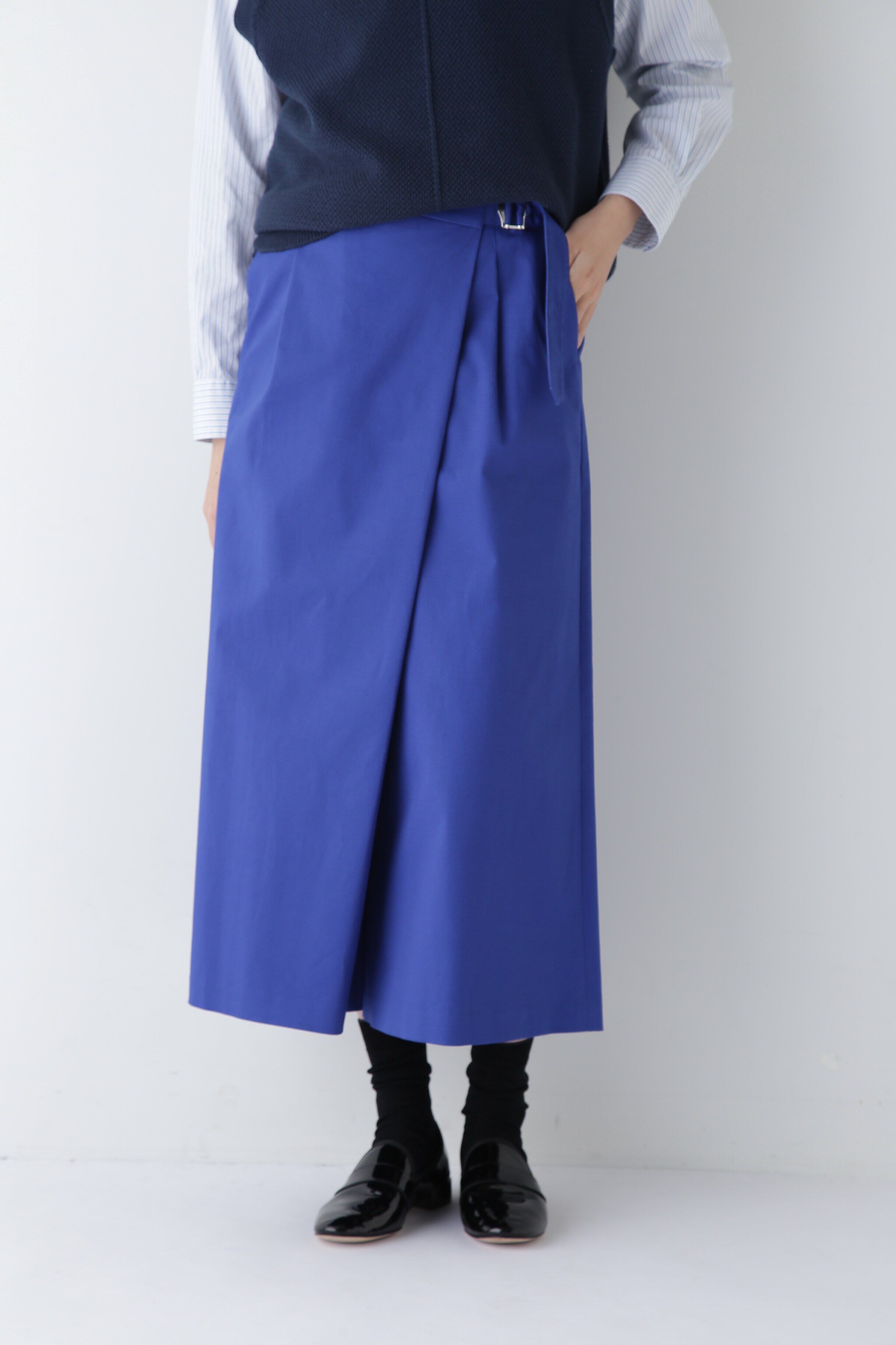  「◆ストレッチチノスカーチョ」|スカート|ブルー