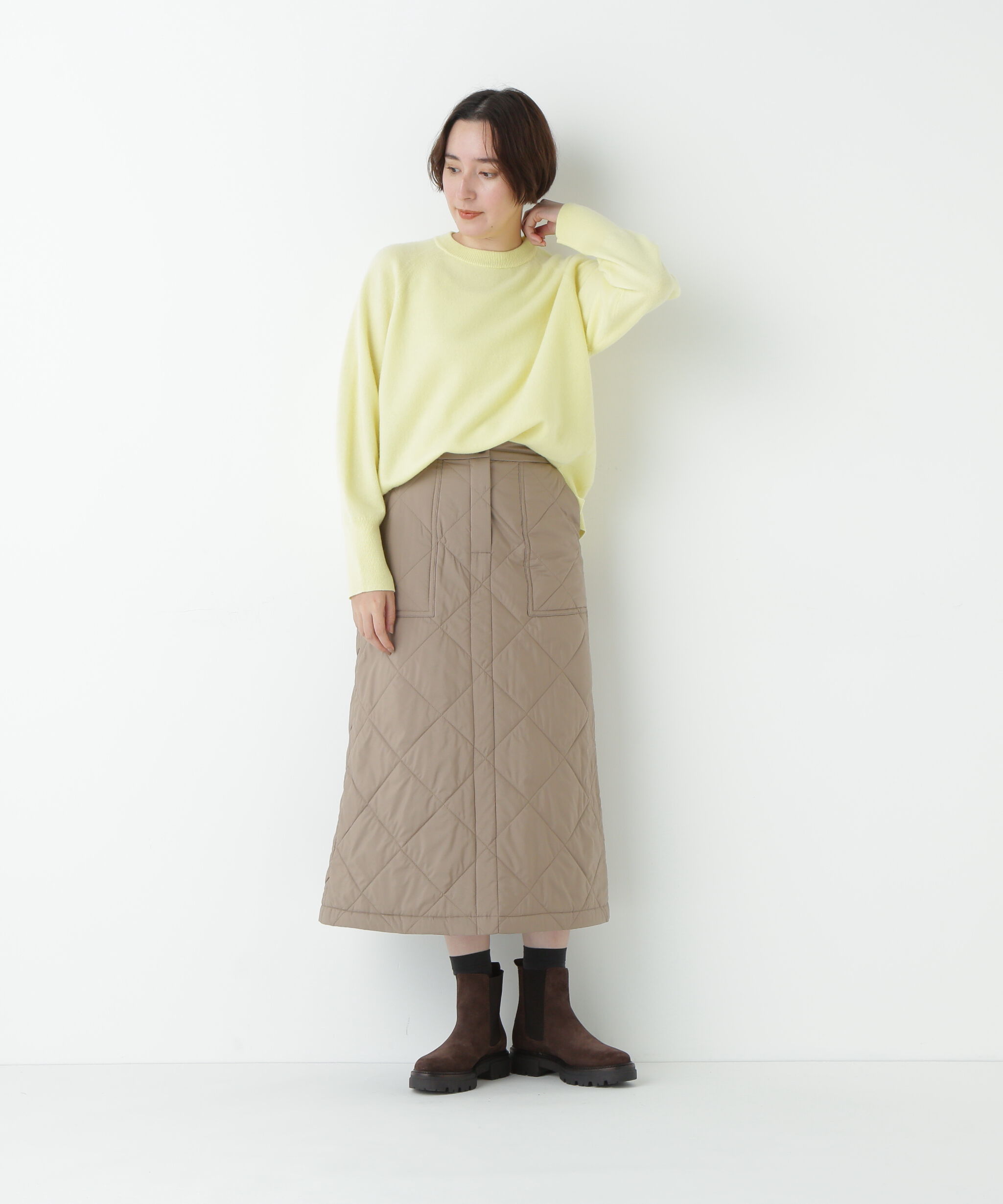  「◆ミドルゲージウールクルーネックプルオーバー」|ニット・セーター|