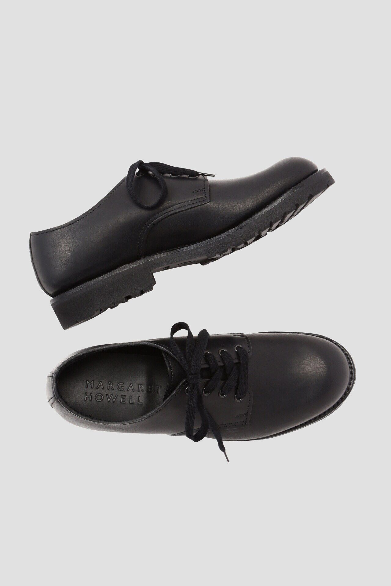 MARGARET HOWELL「OILED LEATHER DERBY」|その他|BLACK