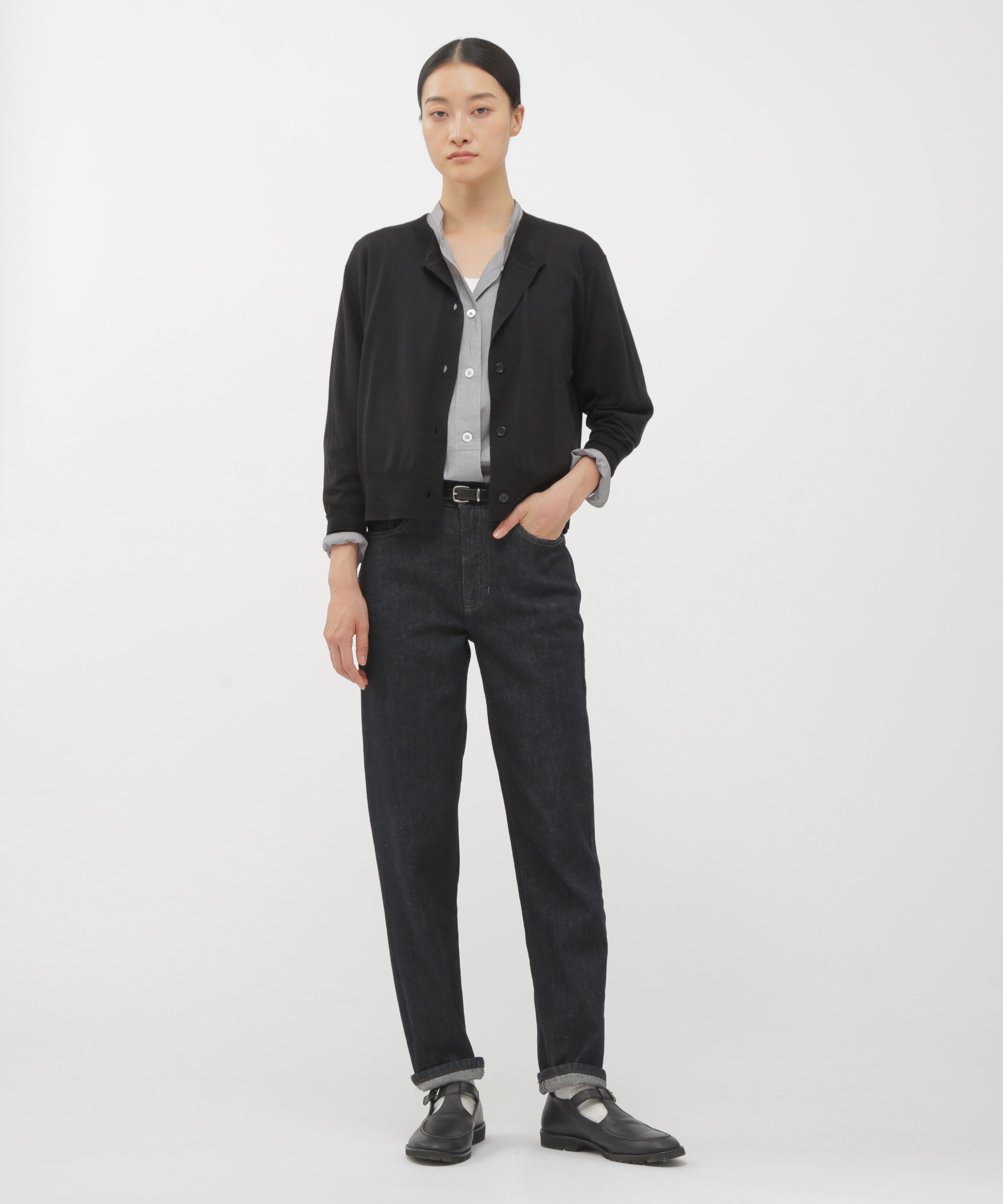  「WASHABLE WOOL KNITWEAR」|カーディガン|