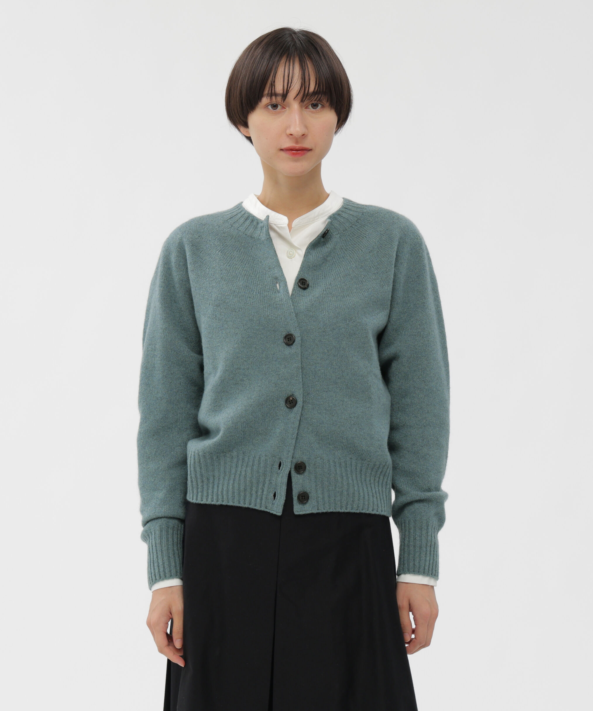  「TWISTED CASHMERE WOOL KNITWEAR」|カーディガン|LIGHT BLUE2