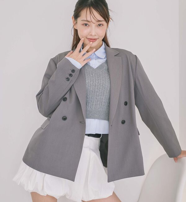 archives「【ＳＥＴＵＰ対応】ダブルブレストテーラードジャケット」|テーラードジャケット|