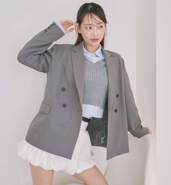 archives「【ＳＥＴＵＰ対応】ダブルブレストテーラードジャケット」|テーラードジャケット|